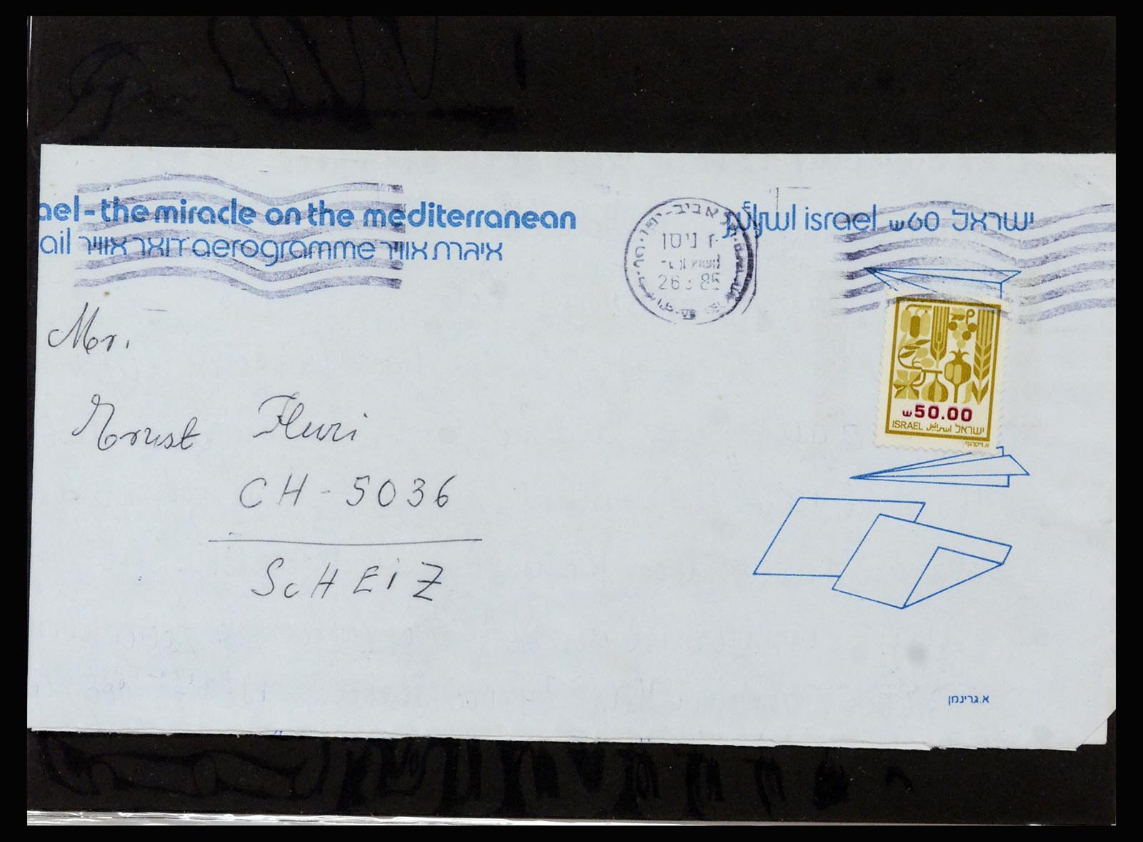37059 530 - Postzegelverzameling 37059 Israël brieven en FDC's 1948-1970.