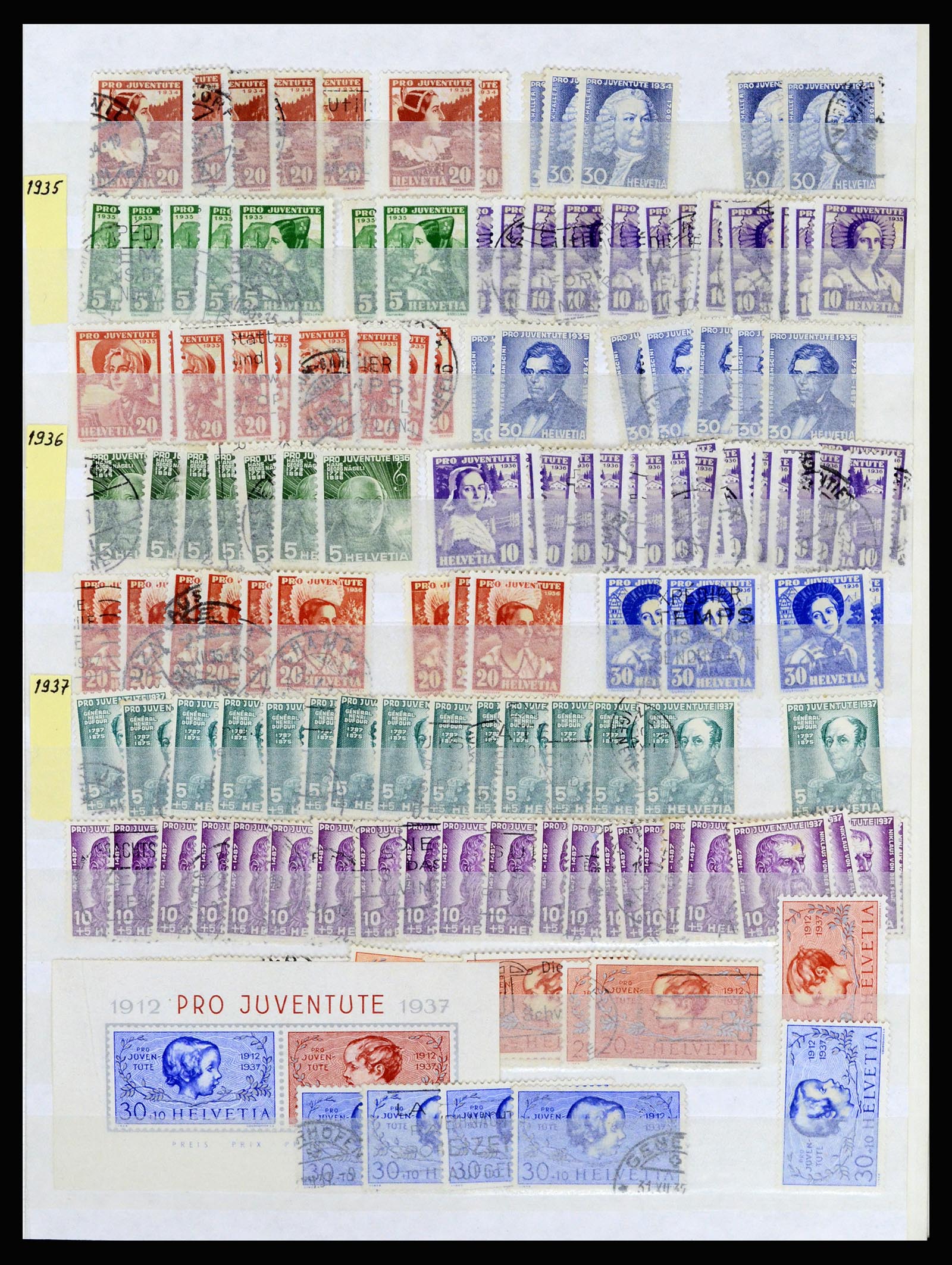 37061 005 - Postzegelverzameling 37061 Zwitserland 1913-2000.