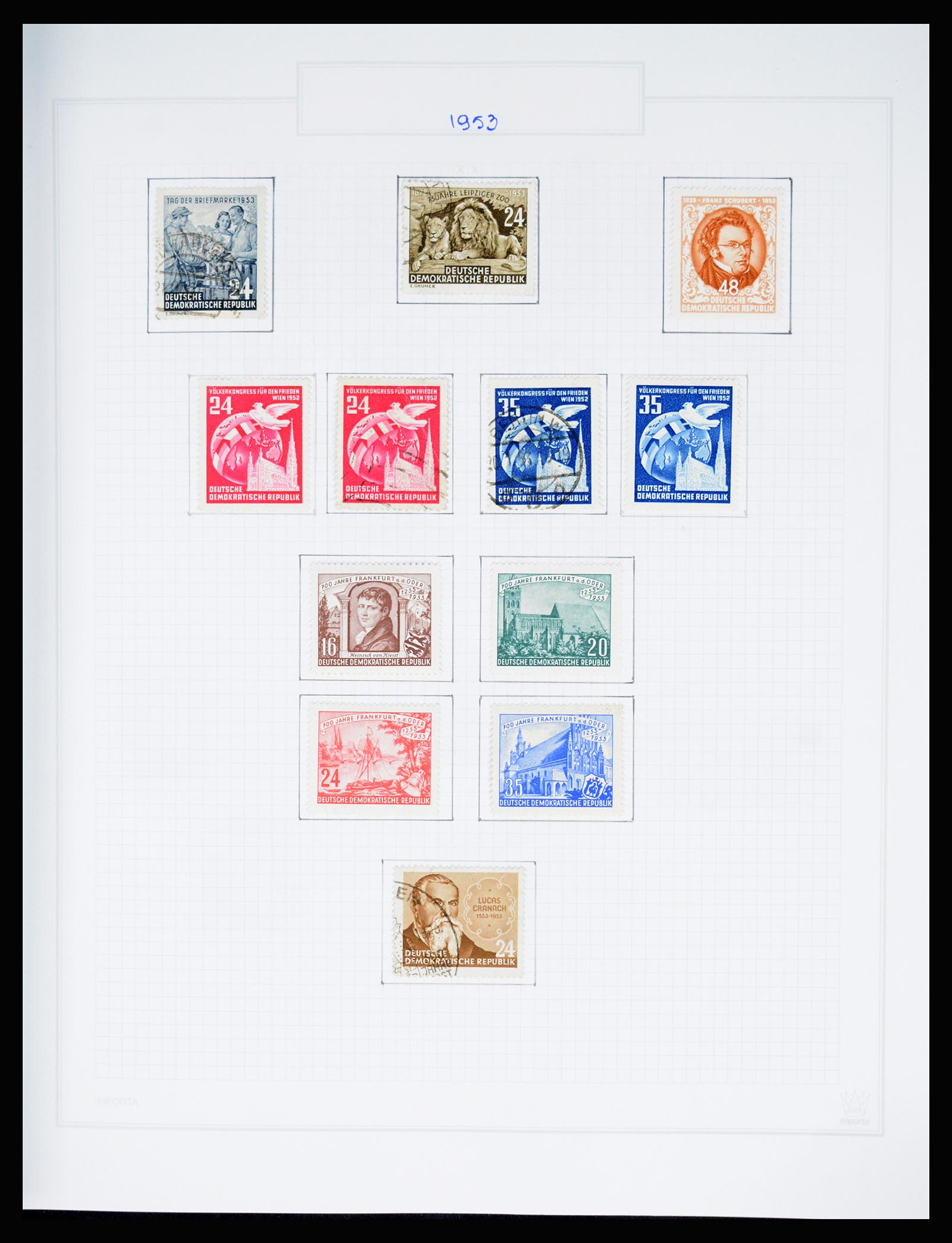 37062 030 - Stamp collection 37062 GDR 1949-1990.