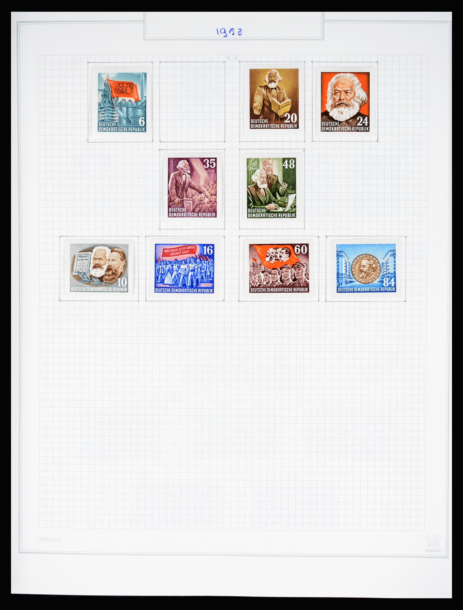 37062 078 - Stamp collection 37062 GDR 1949-1990.