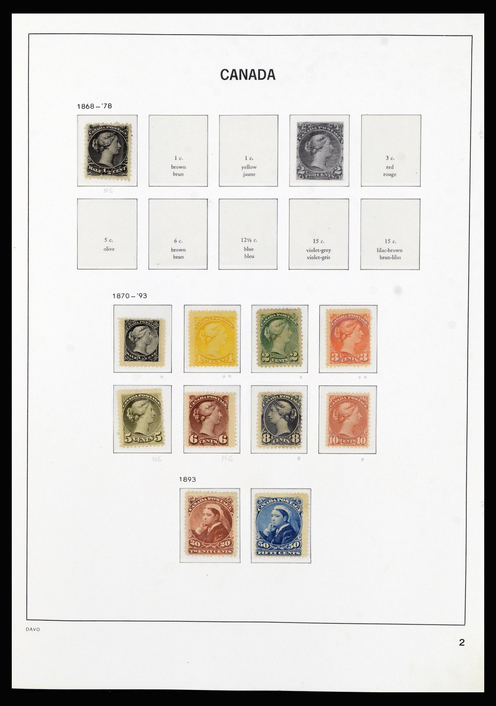 37063 002 - Postzegelverzameling 37063 Canada 1859-1985.