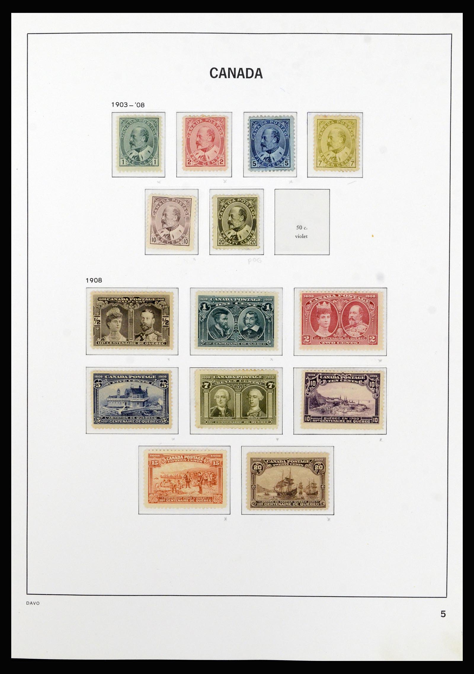 37063 005 - Postzegelverzameling 37063 Canada 1859-1985.