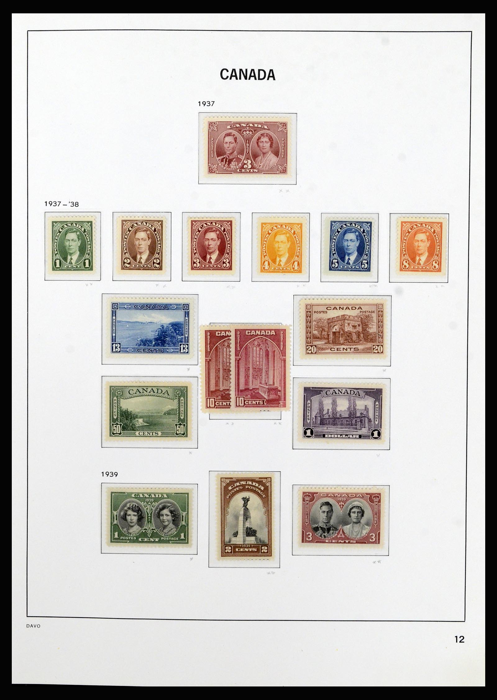 37063 015 - Postzegelverzameling 37063 Canada 1859-1985.