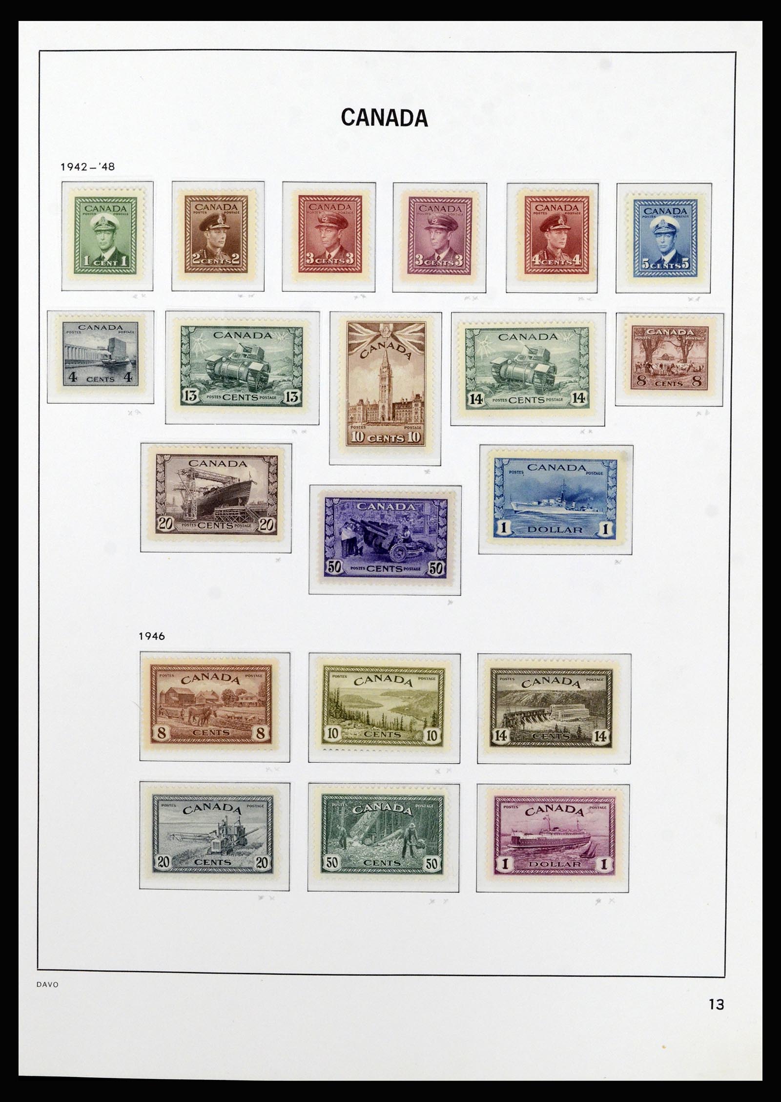 37063 016 - Postzegelverzameling 37063 Canada 1859-1985.