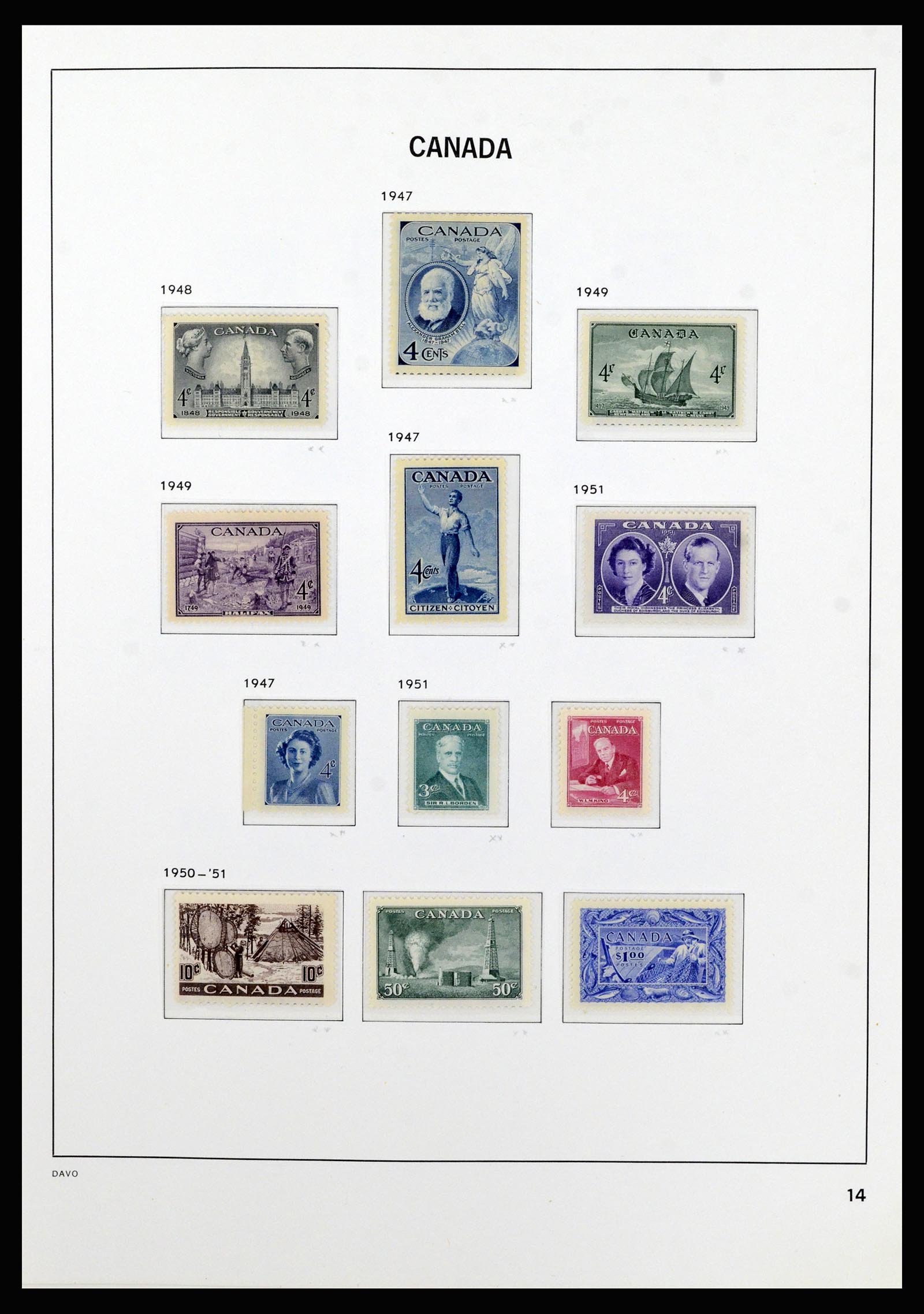 37063 018 - Postzegelverzameling 37063 Canada 1859-1985.