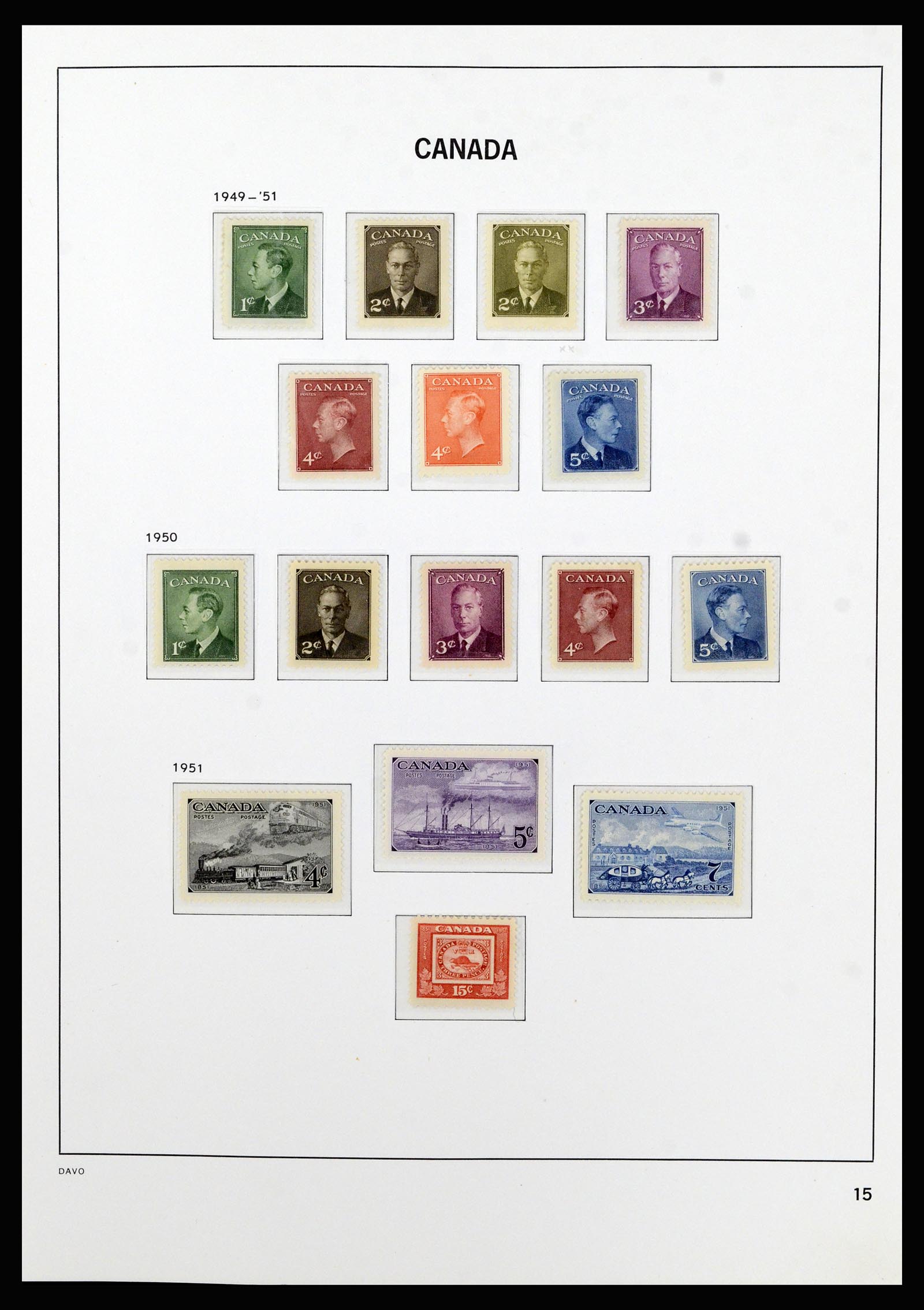 37063 019 - Postzegelverzameling 37063 Canada 1859-1985.