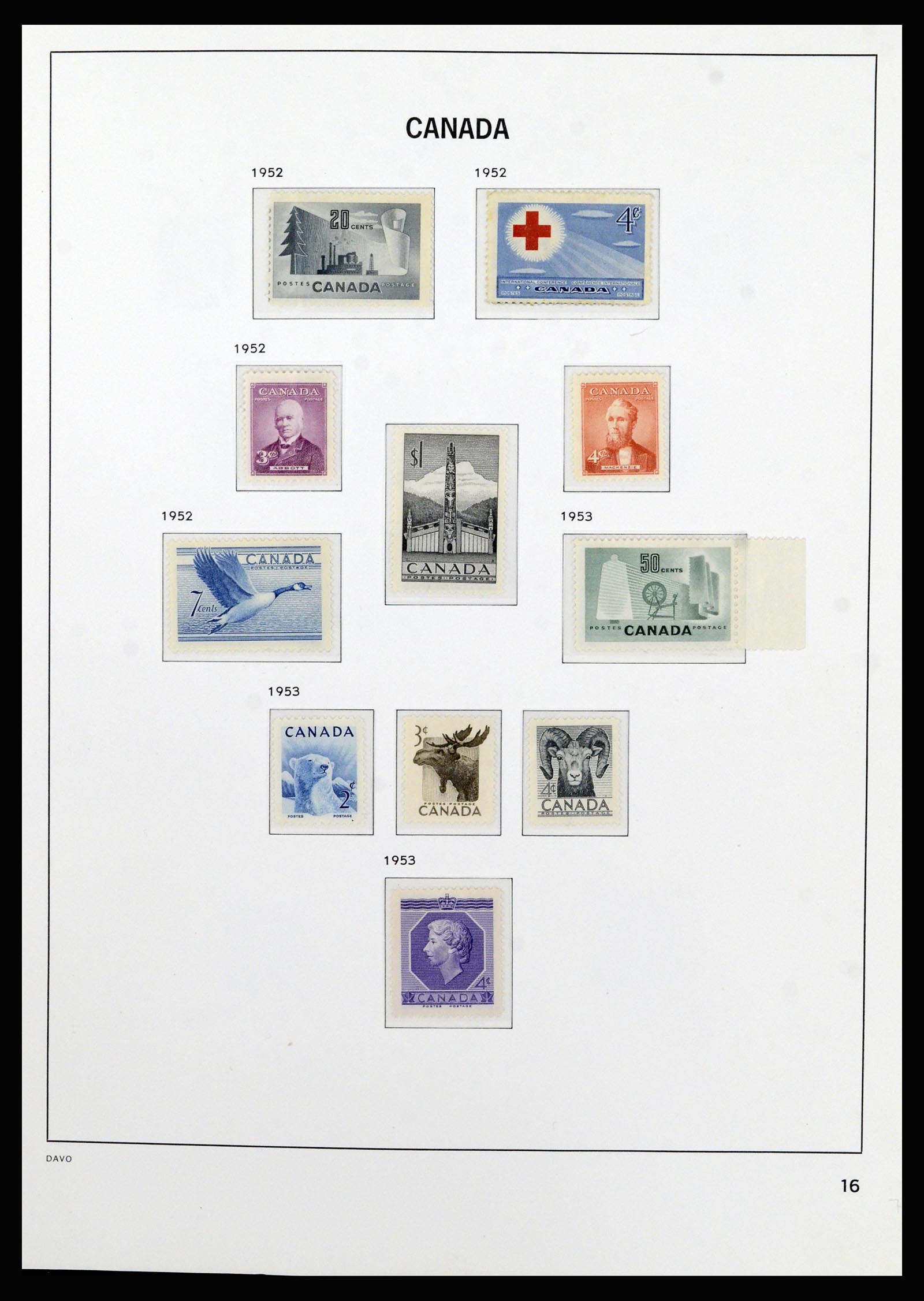 37063 021 - Postzegelverzameling 37063 Canada 1859-1985.