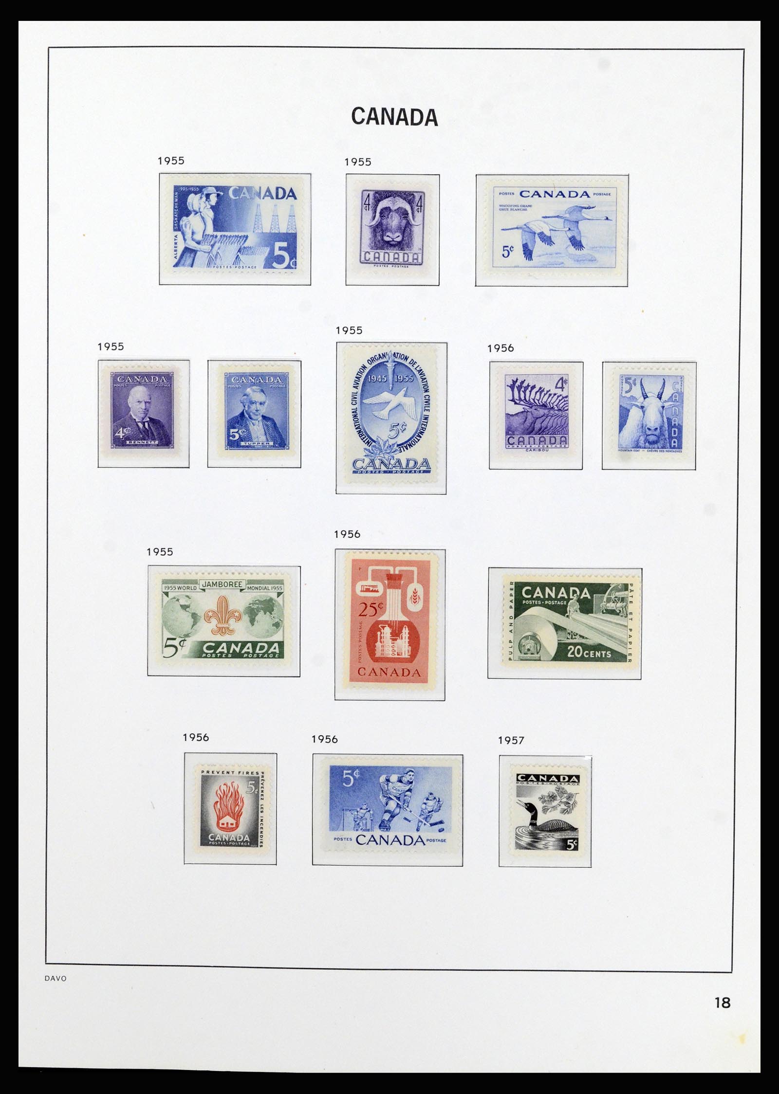 37063 024 - Postzegelverzameling 37063 Canada 1859-1985.