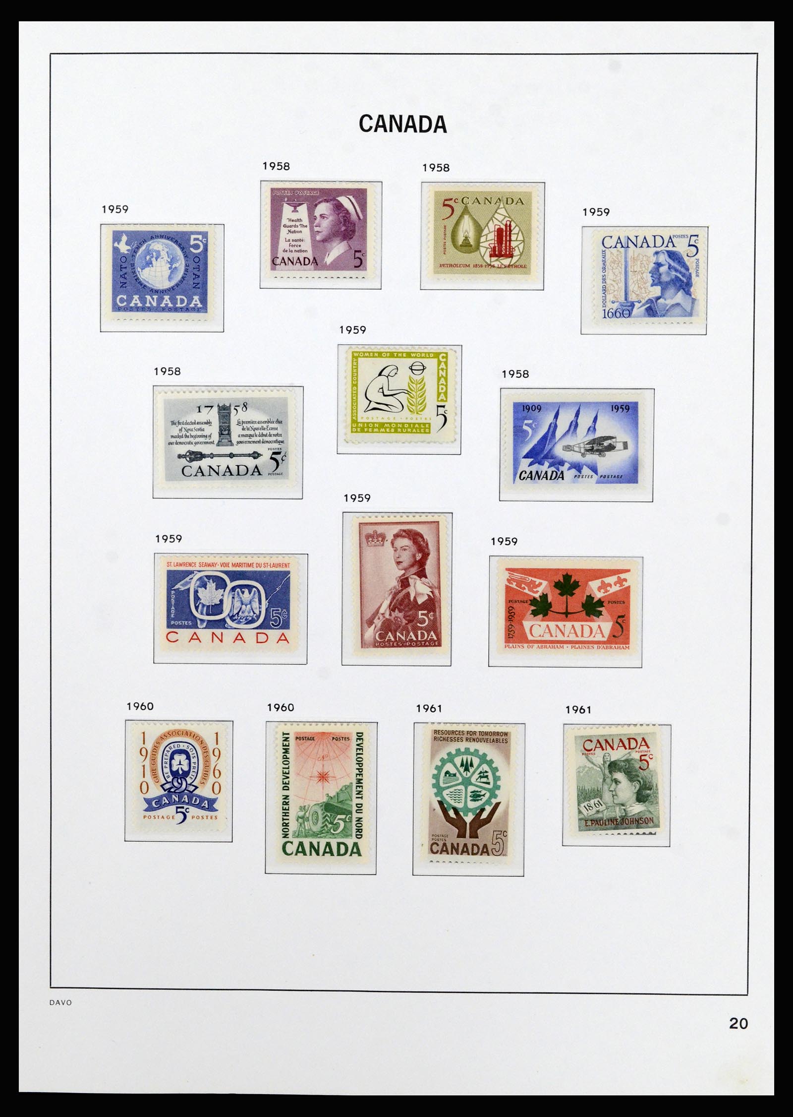 37063 026 - Postzegelverzameling 37063 Canada 1859-1985.
