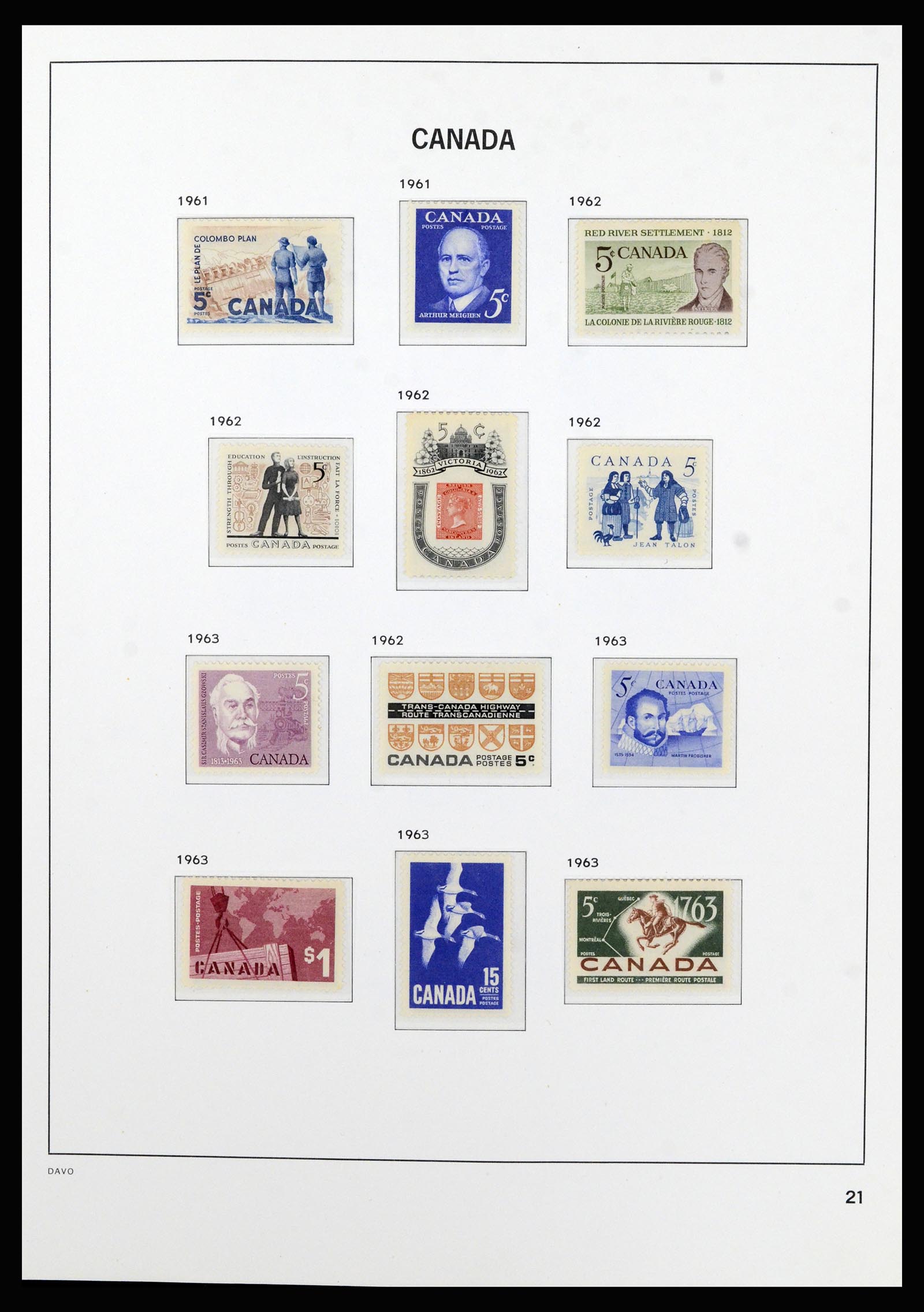 37063 027 - Postzegelverzameling 37063 Canada 1859-1985.