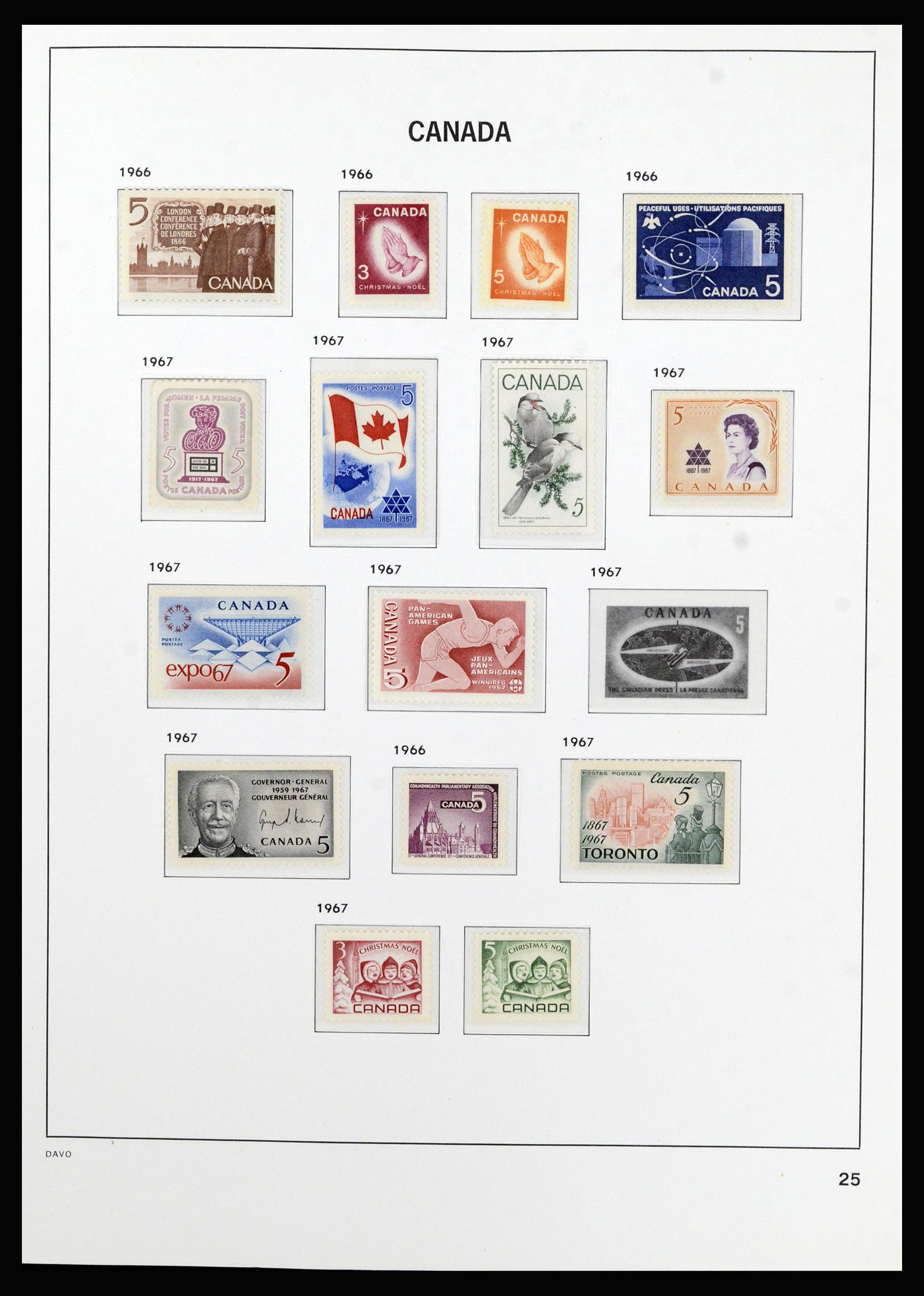 37063 032 - Postzegelverzameling 37063 Canada 1859-1985.