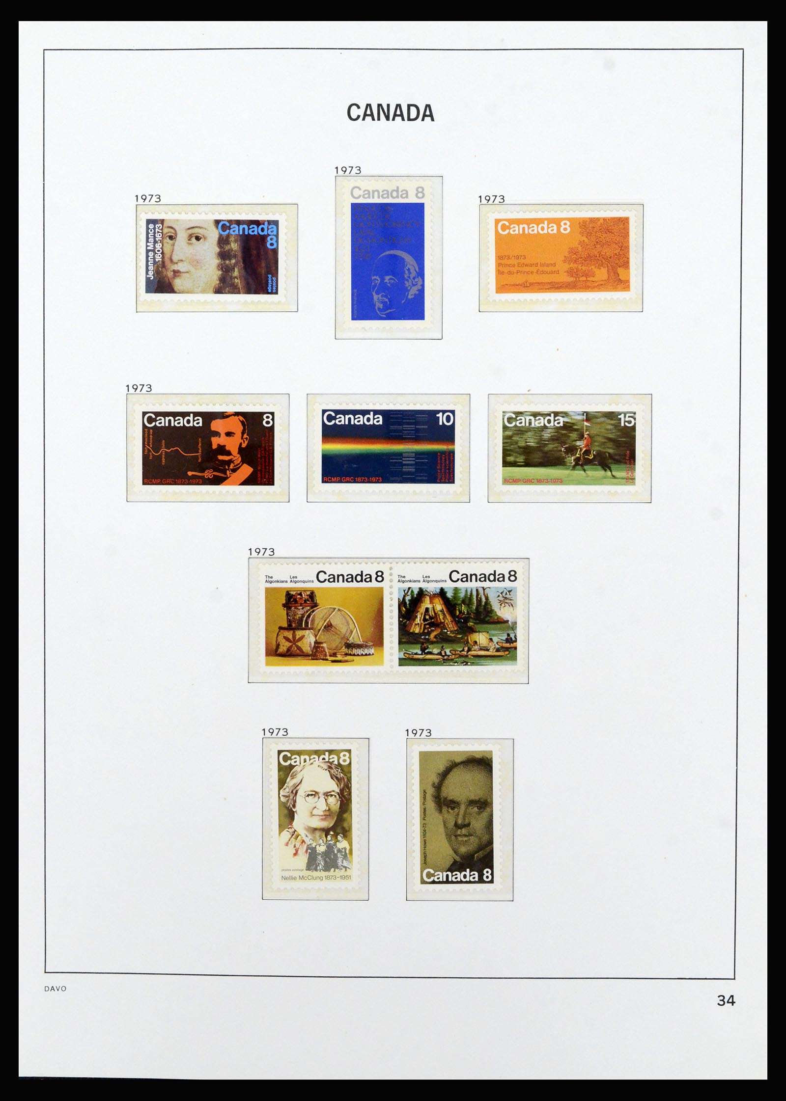 37063 044 - Postzegelverzameling 37063 Canada 1859-1985.