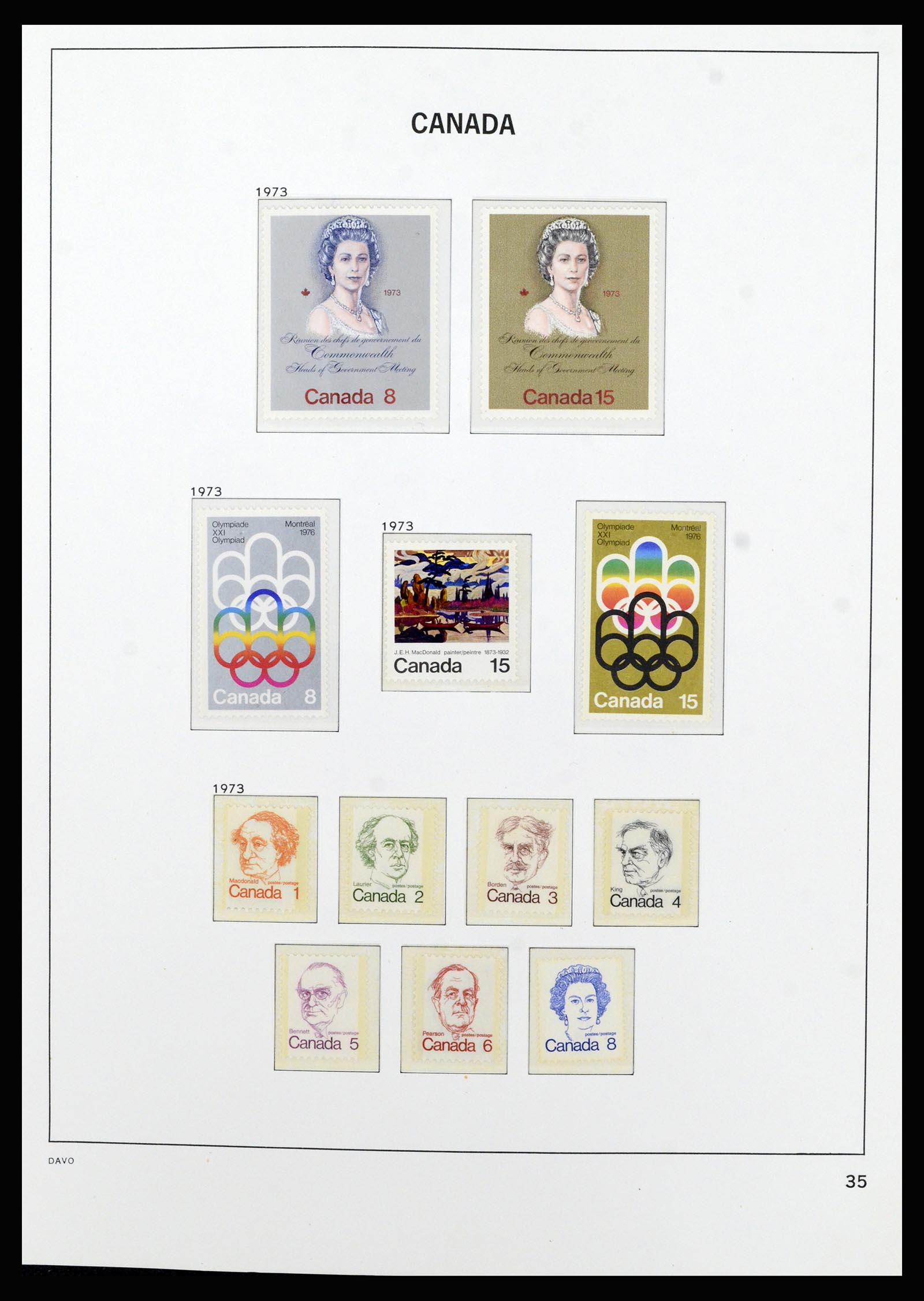37063 045 - Postzegelverzameling 37063 Canada 1859-1985.