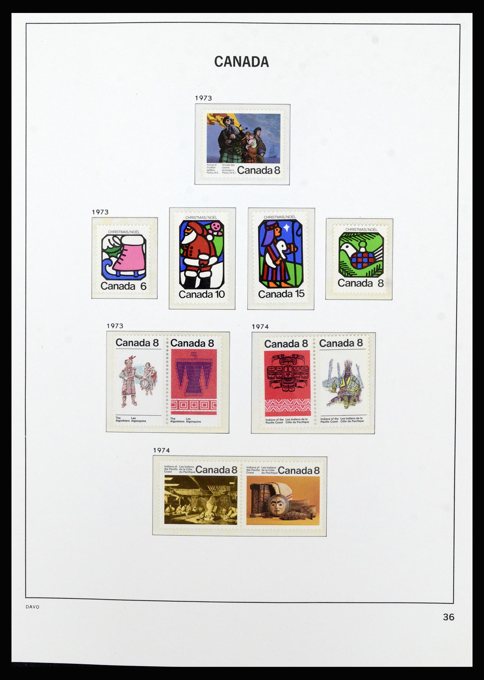 37063 046 - Postzegelverzameling 37063 Canada 1859-1985.