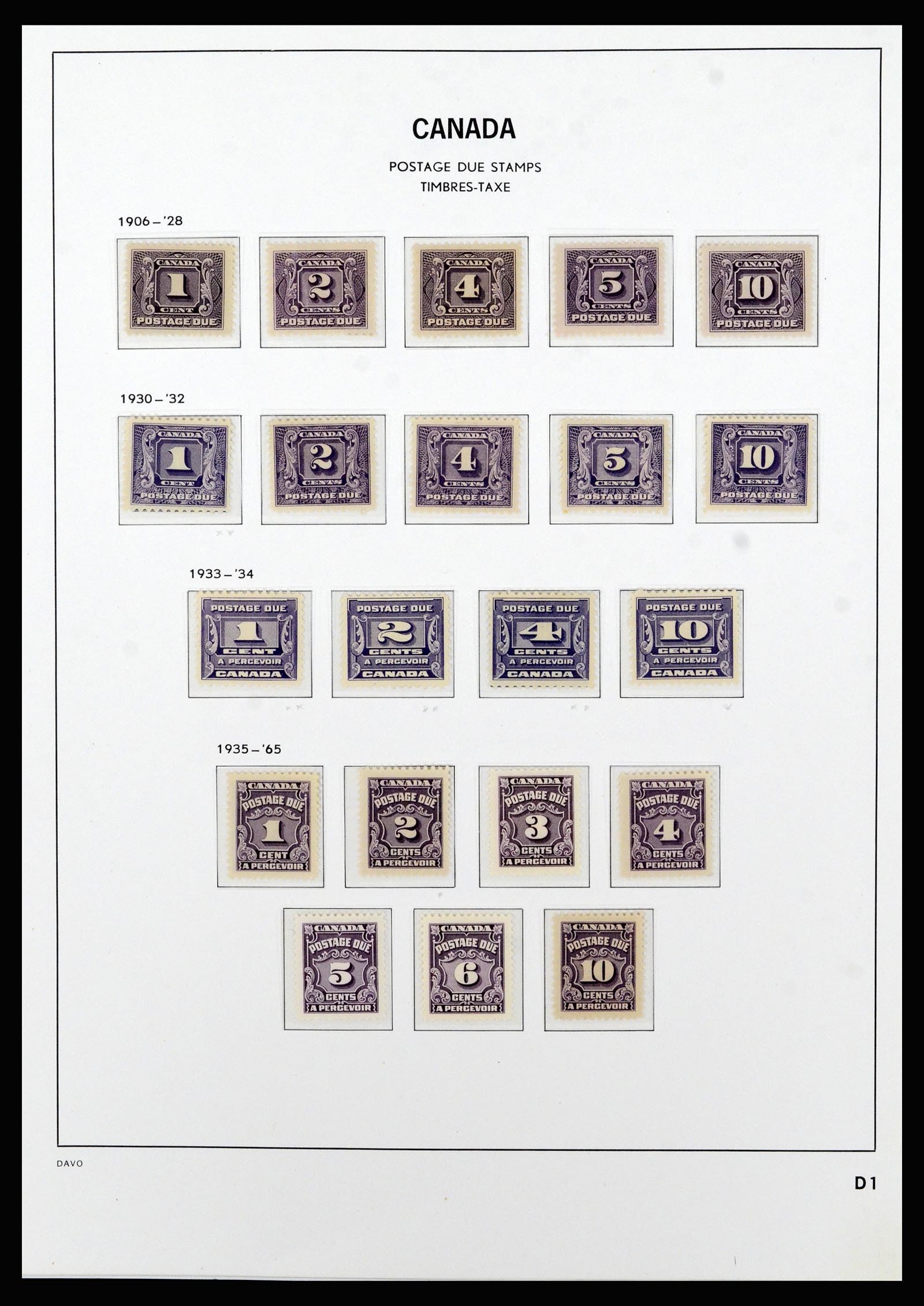 37063 089 - Postzegelverzameling 37063 Canada 1859-1985.