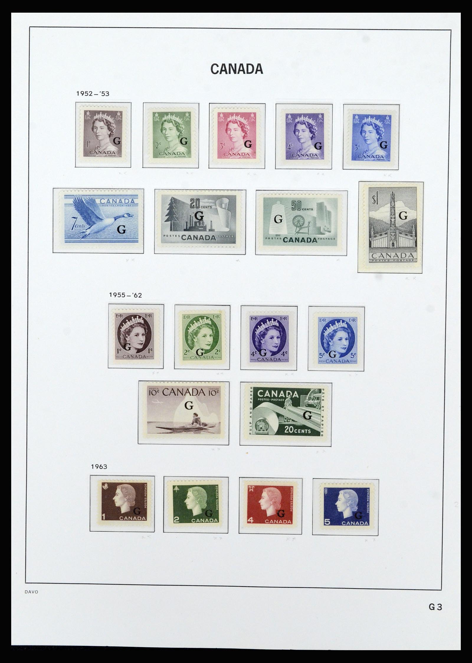 37063 096 - Postzegelverzameling 37063 Canada 1859-1985.