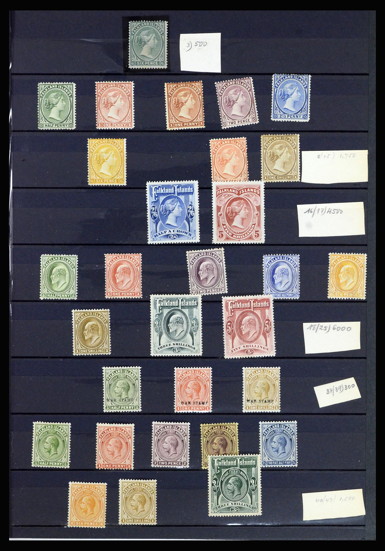 37065 001 - Postzegelverzameling 37065 Falkland Eilanden 1878-2006.