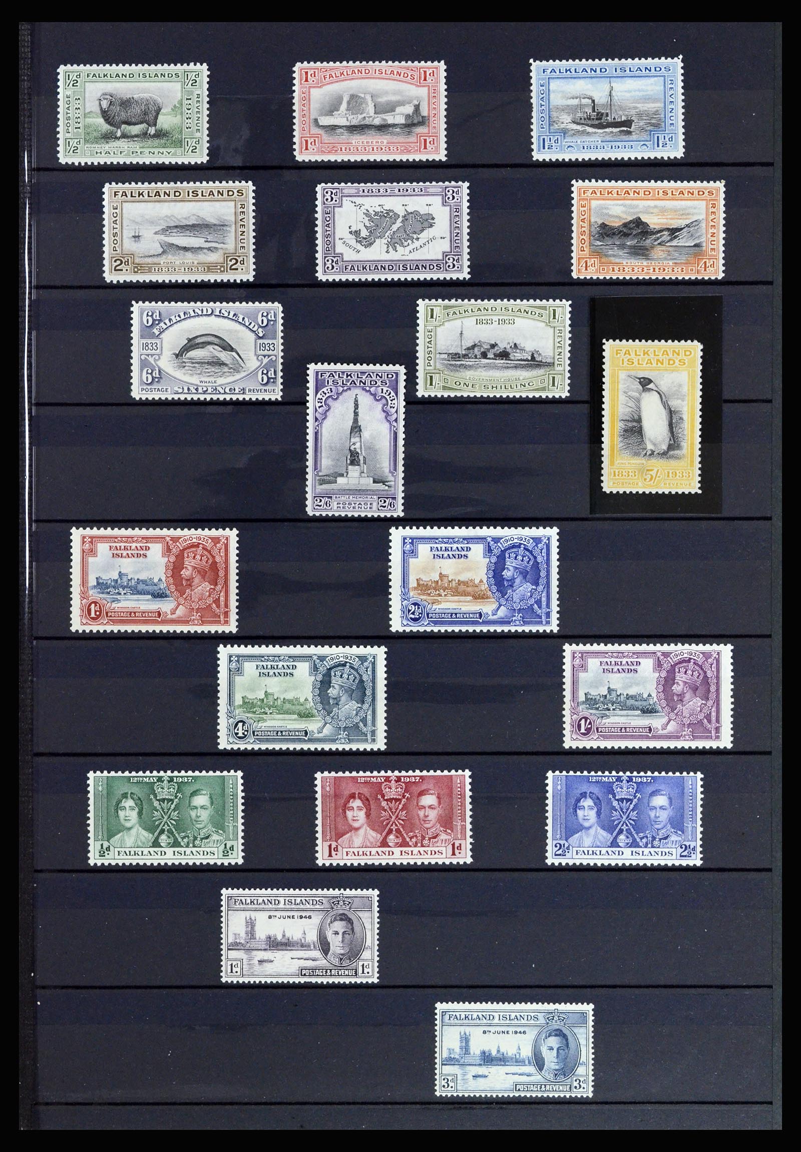 37065 003 - Postzegelverzameling 37065 Falkland Eilanden 1878-2006.
