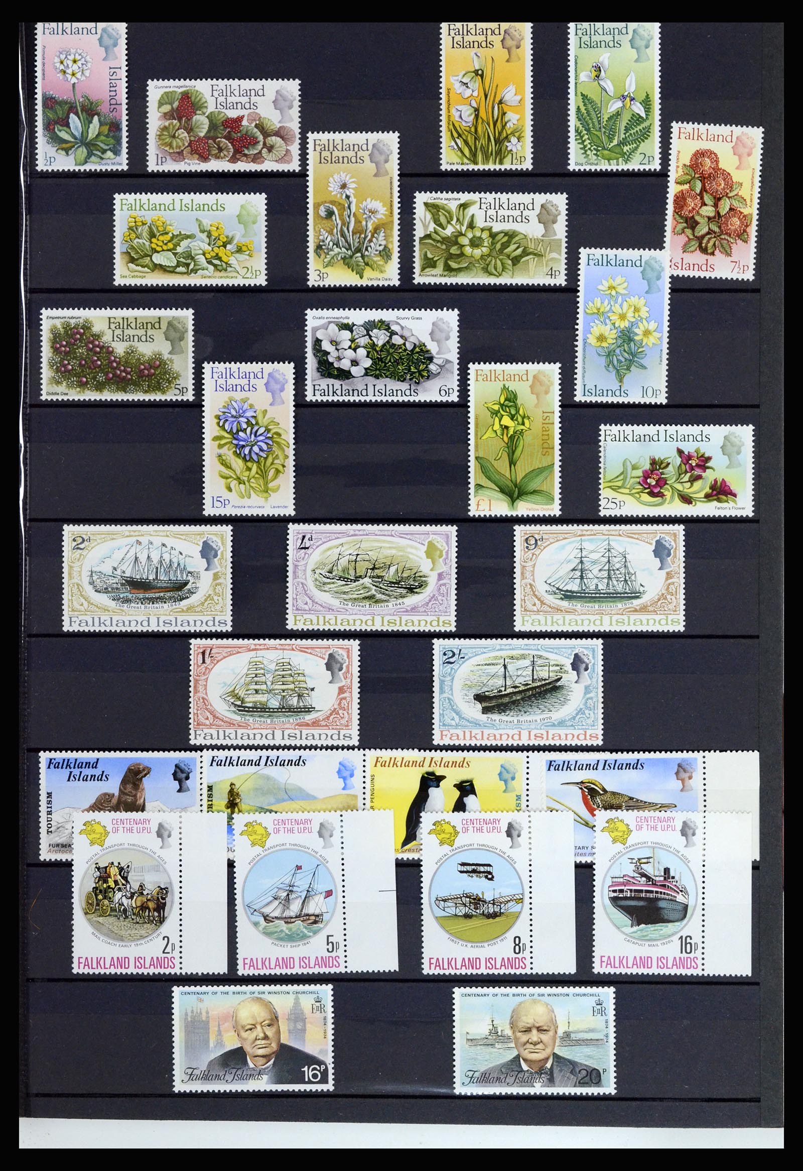 37065 009 - Postzegelverzameling 37065 Falkland Eilanden 1878-2006.