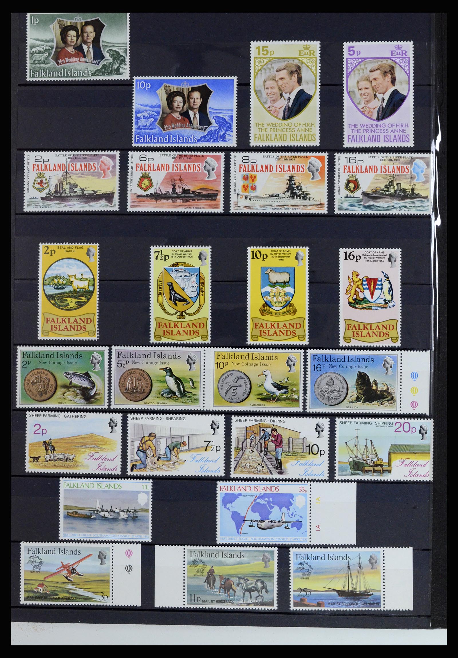 37065 010 - Postzegelverzameling 37065 Falkland Eilanden 1878-2006.