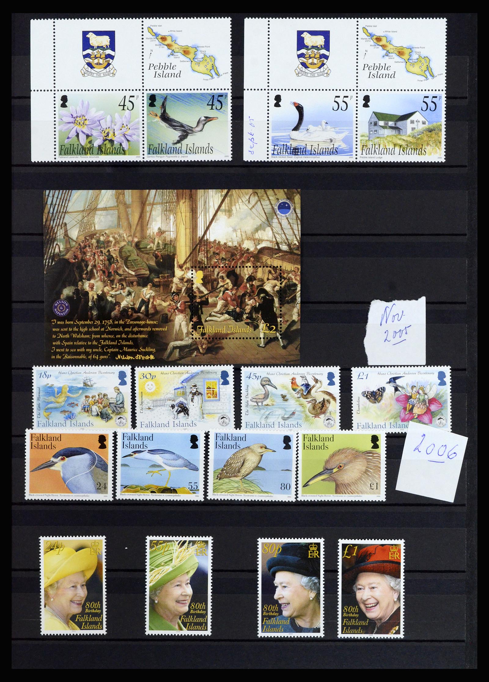 37065 043 - Postzegelverzameling 37065 Falkland Eilanden 1878-2006.