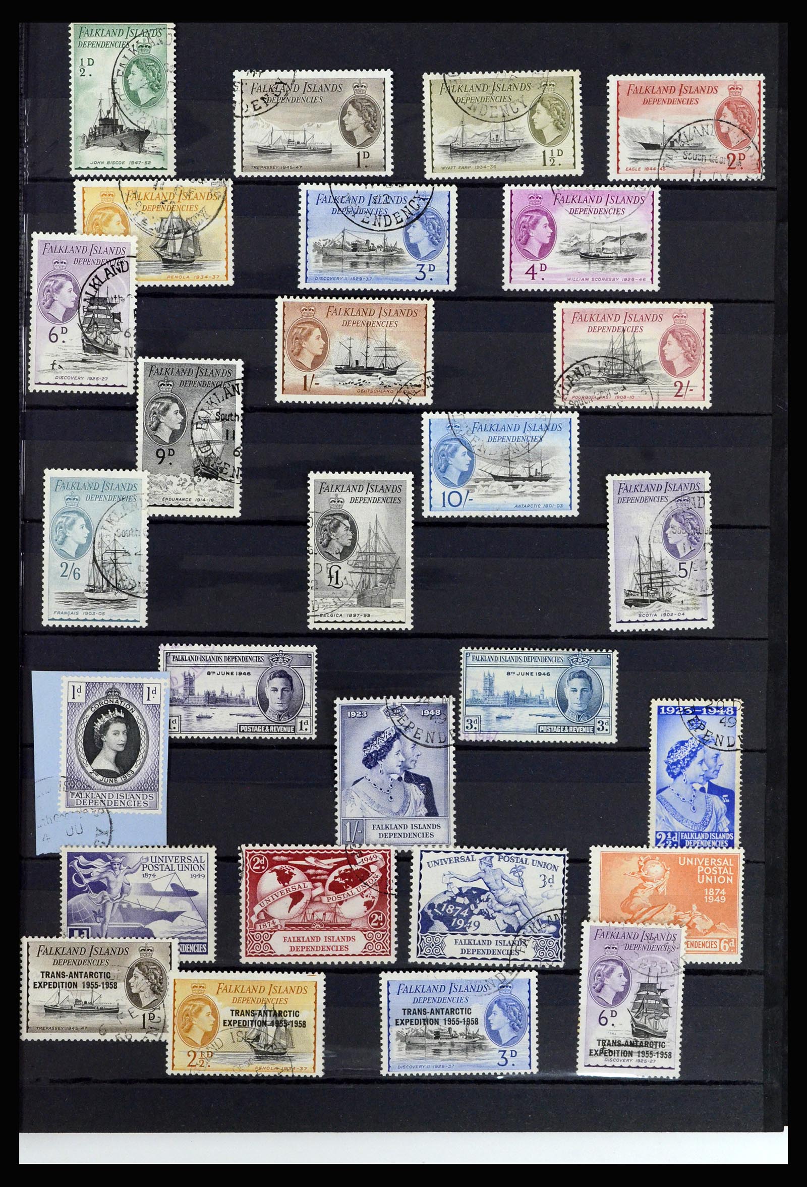 37065 058 - Postzegelverzameling 37065 Falkland Eilanden 1878-2006.