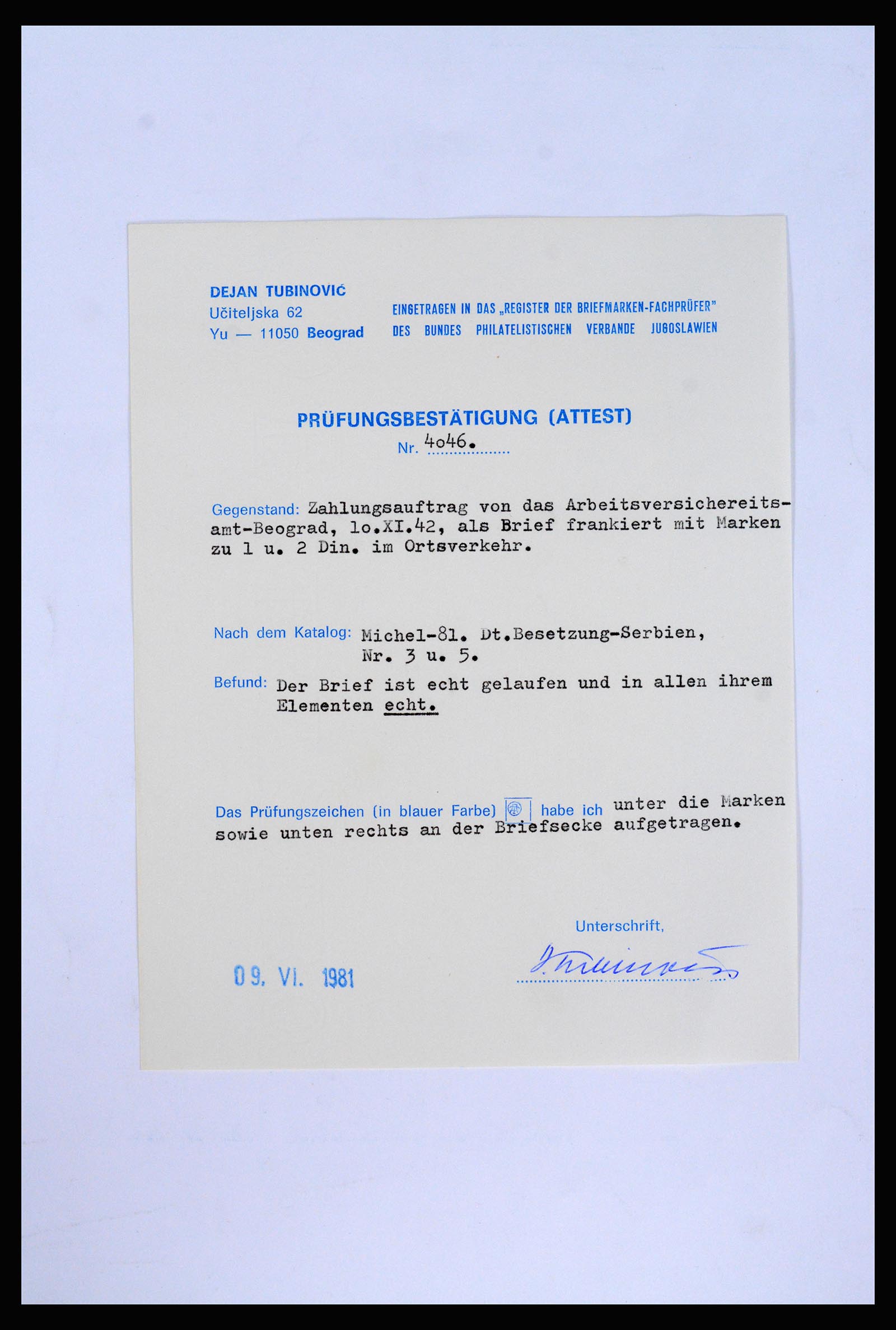 37066 008 - Postzegelverzameling 37066 Servië brieven WO II.