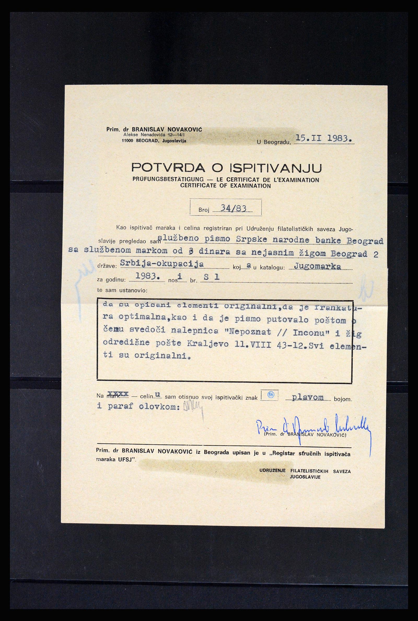 37066 129 - Postzegelverzameling 37066 Servië brieven WO II.