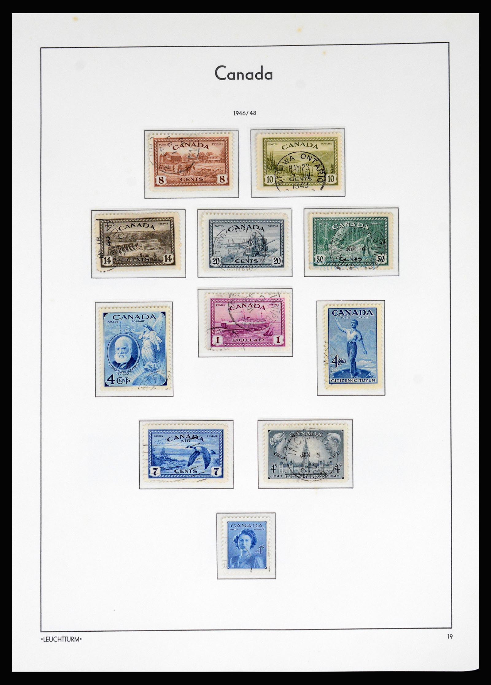 37067 022 - Postzegelverzameling 37067 Canada 1859-1975.