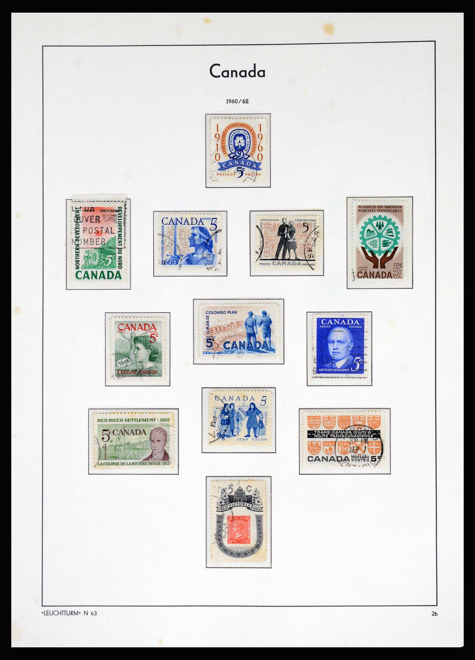 37067 031 - Postzegelverzameling 37067 Canada 1859-1975.