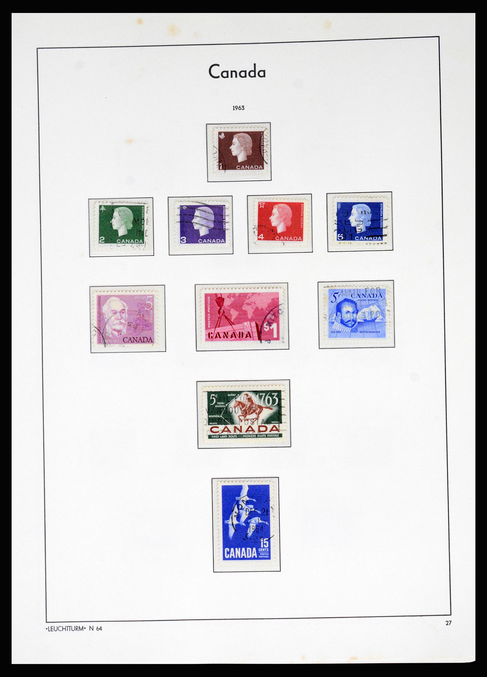 37067 032 - Postzegelverzameling 37067 Canada 1859-1975.