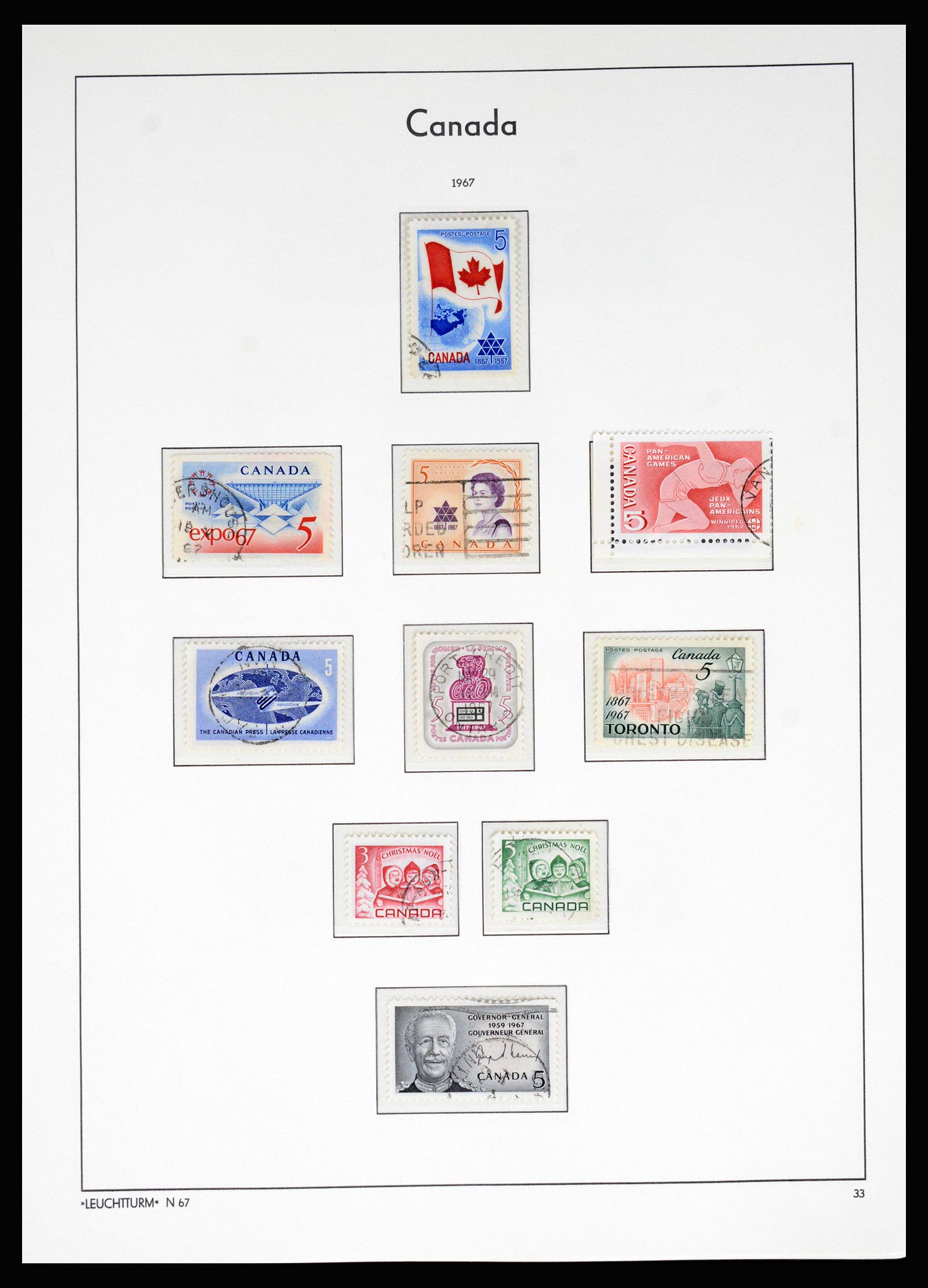37067 042 - Postzegelverzameling 37067 Canada 1859-1975.
