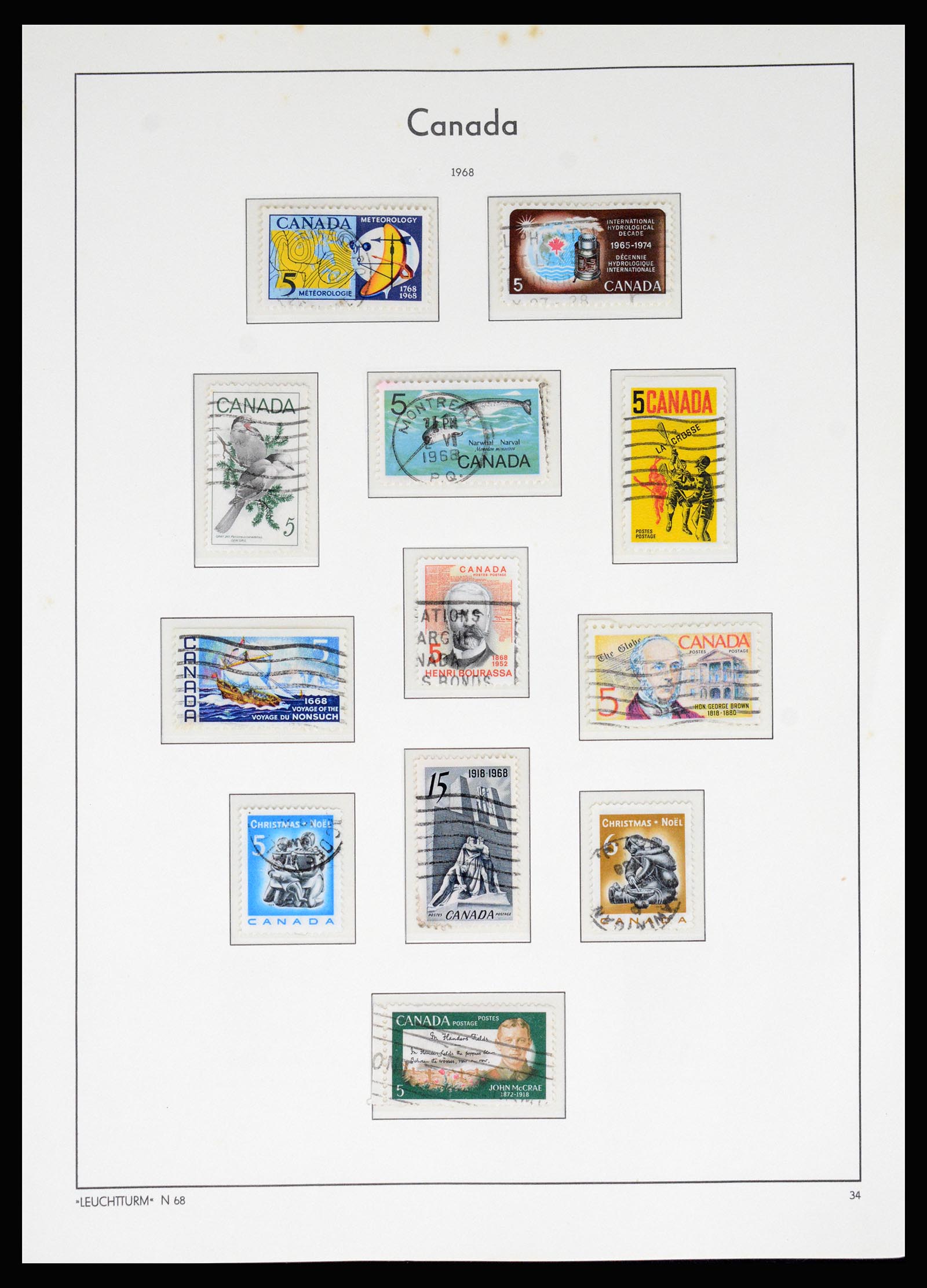 37067 043 - Postzegelverzameling 37067 Canada 1859-1975.