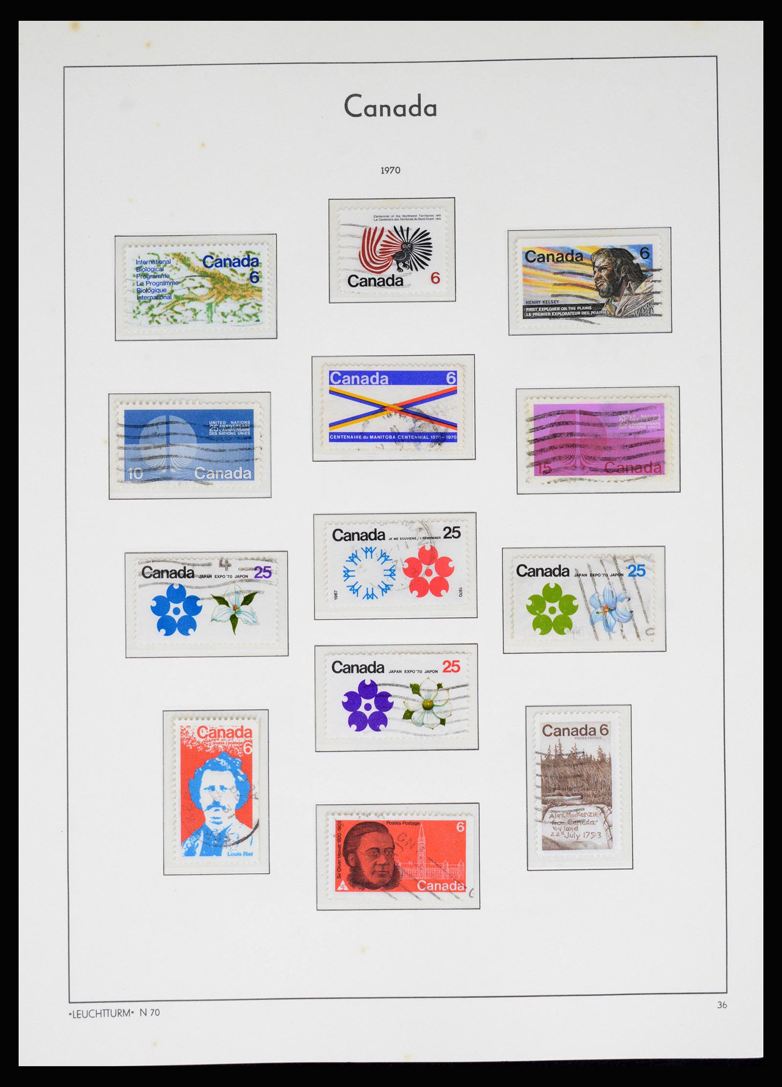37067 045 - Postzegelverzameling 37067 Canada 1859-1975.