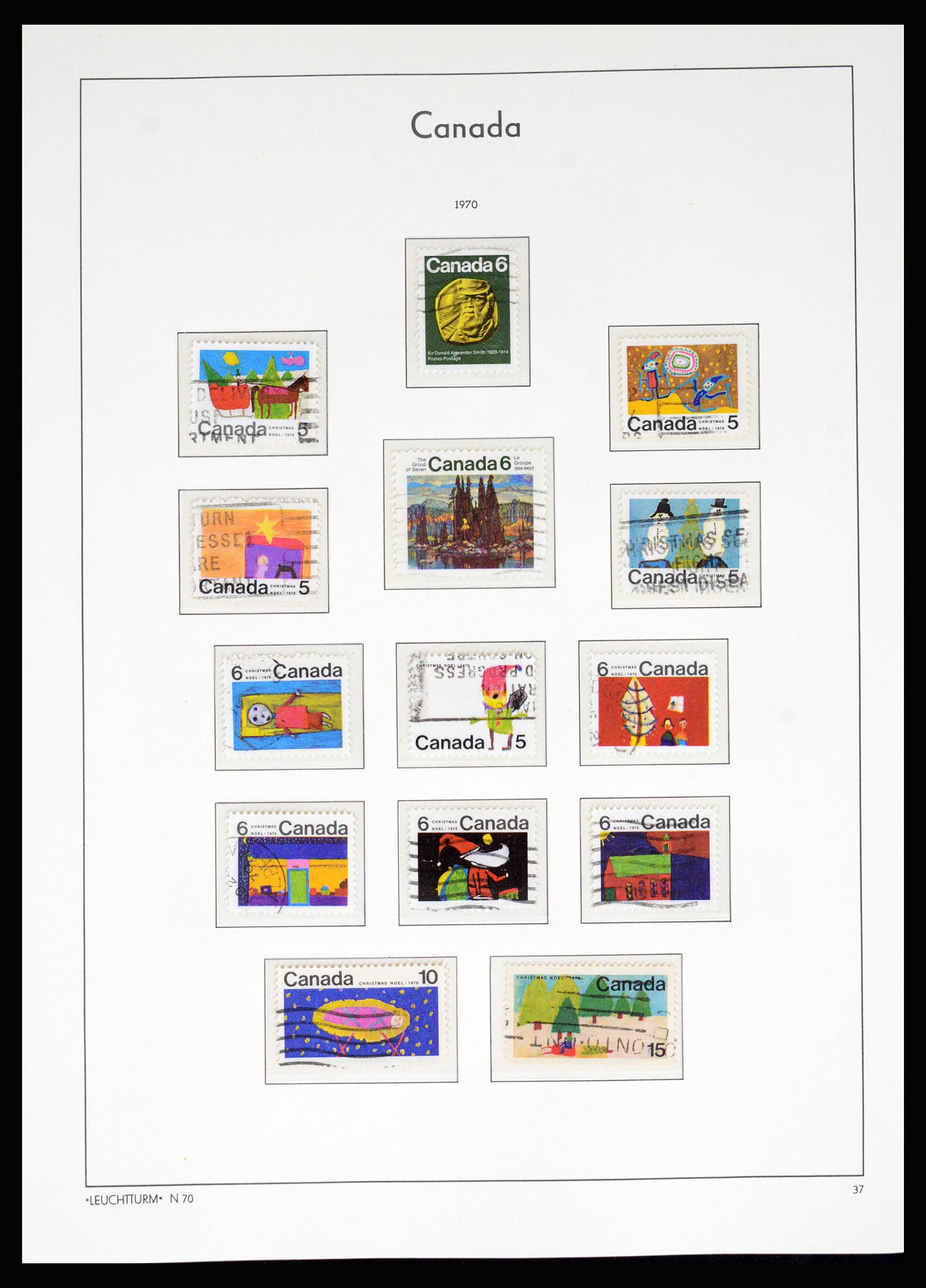 37067 046 - Postzegelverzameling 37067 Canada 1859-1975.