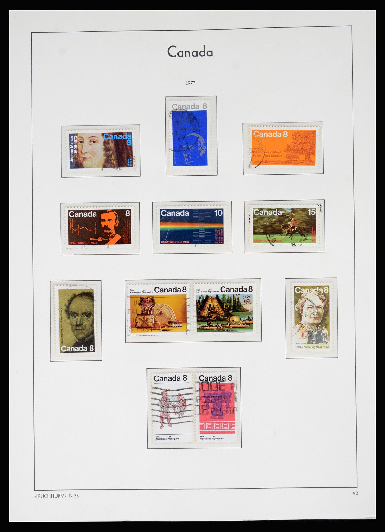 37067 053 - Postzegelverzameling 37067 Canada 1859-1975.