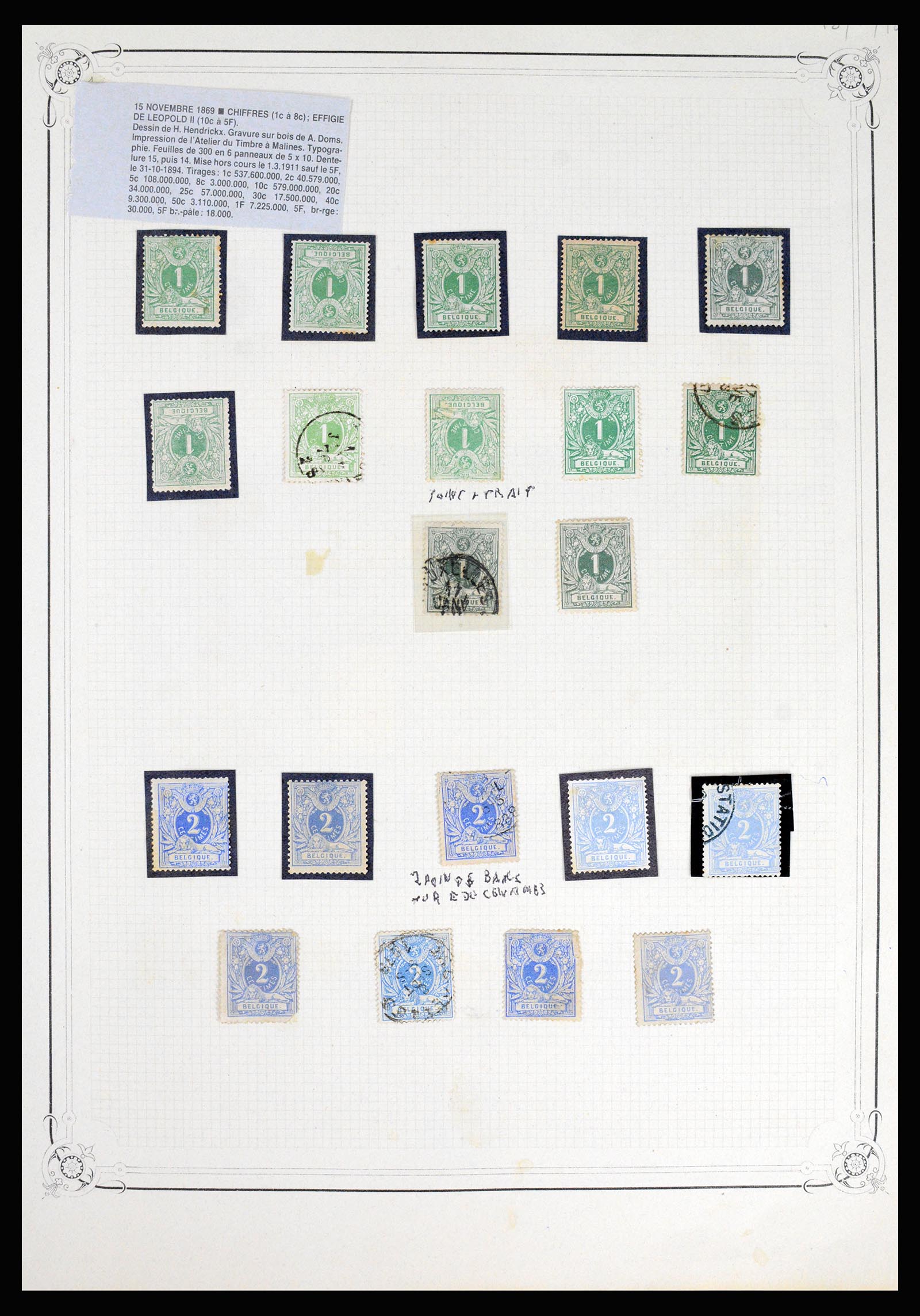 37068 005 - Postzegelverzameling 37068 België 1869-1940.