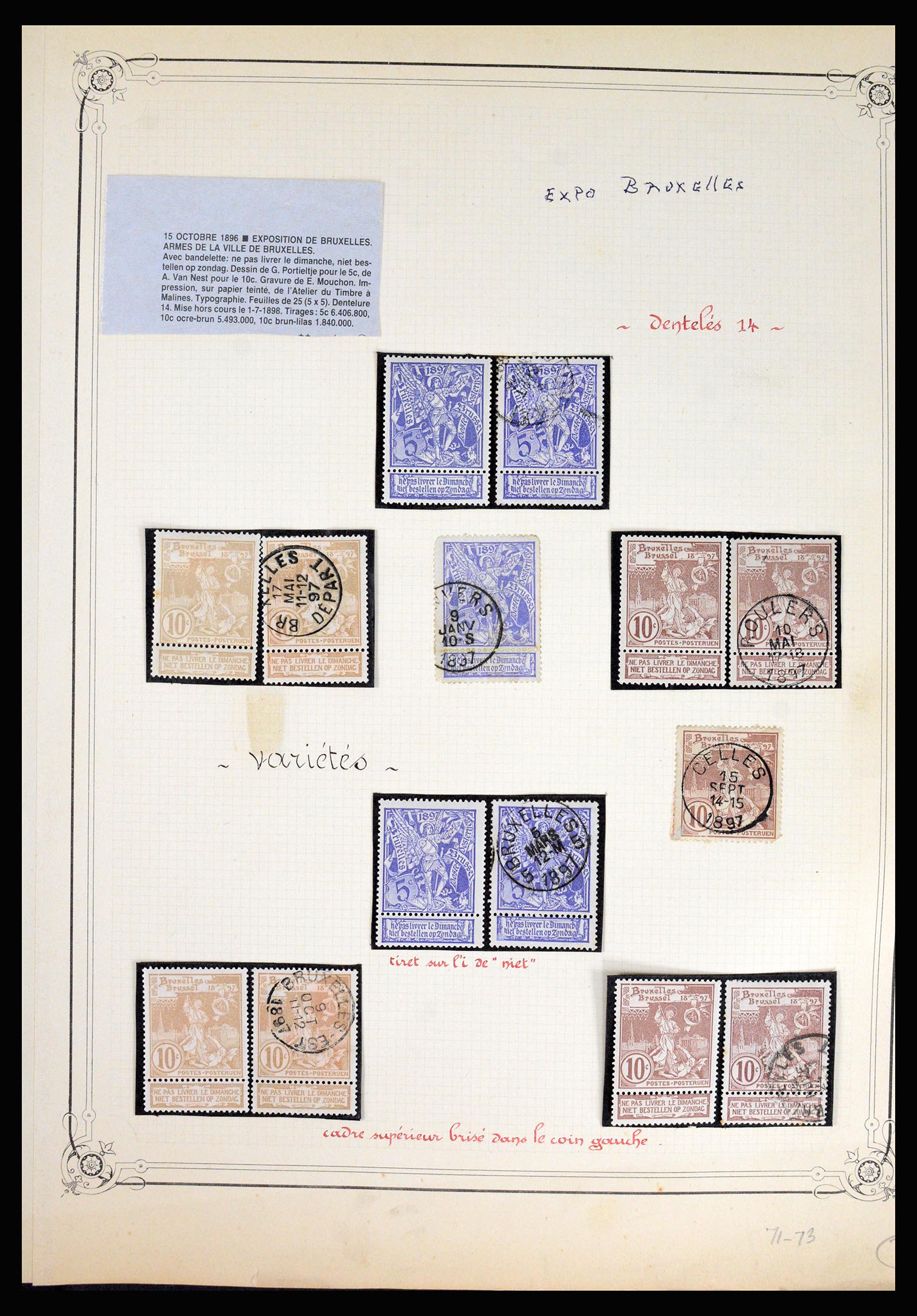 37068 008 - Postzegelverzameling 37068 België 1869-1940.