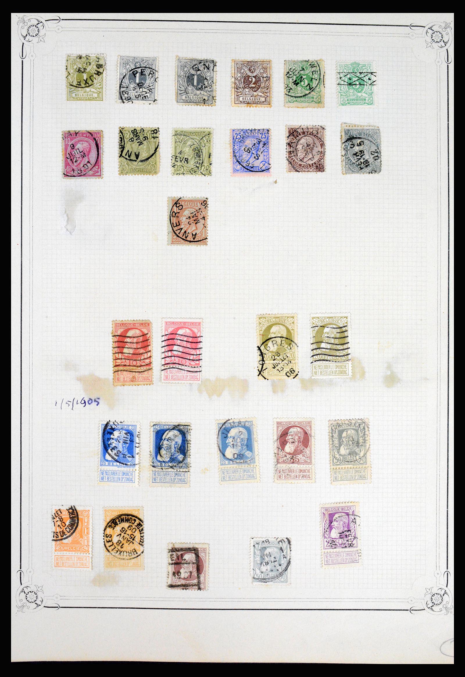 37068 011 - Postzegelverzameling 37068 België 1869-1940.