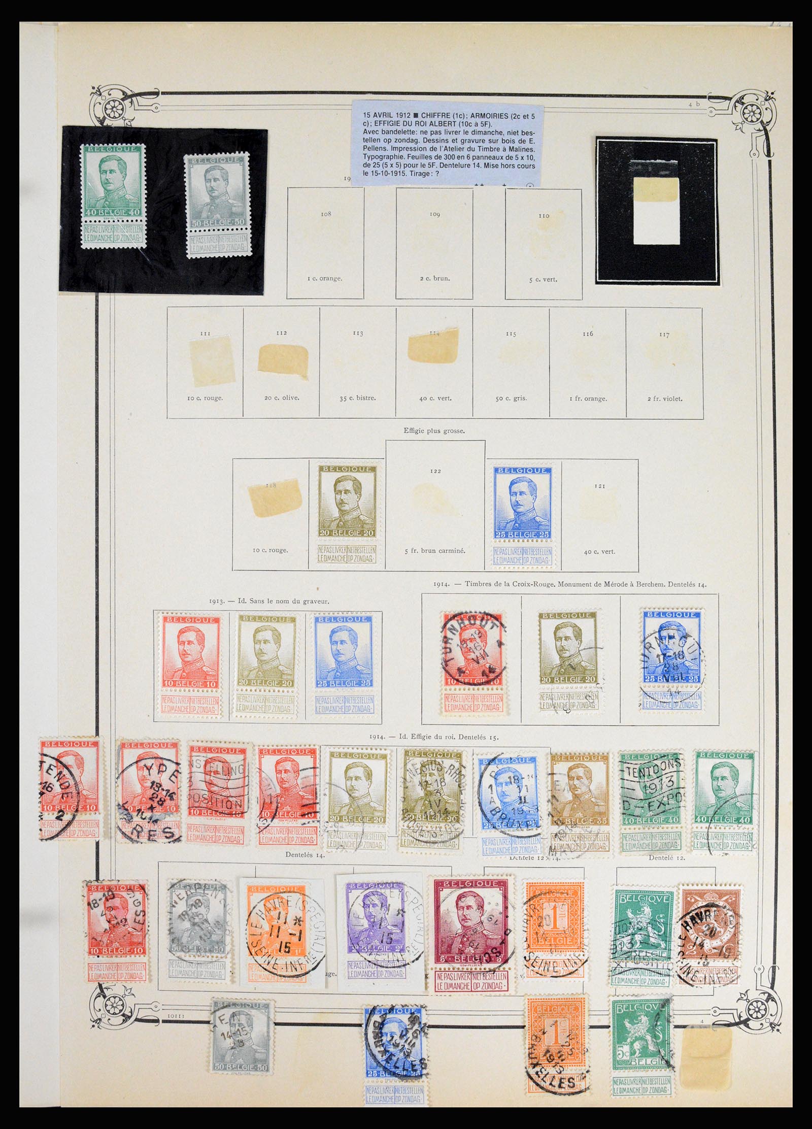 37068 012 - Postzegelverzameling 37068 België 1869-1940.