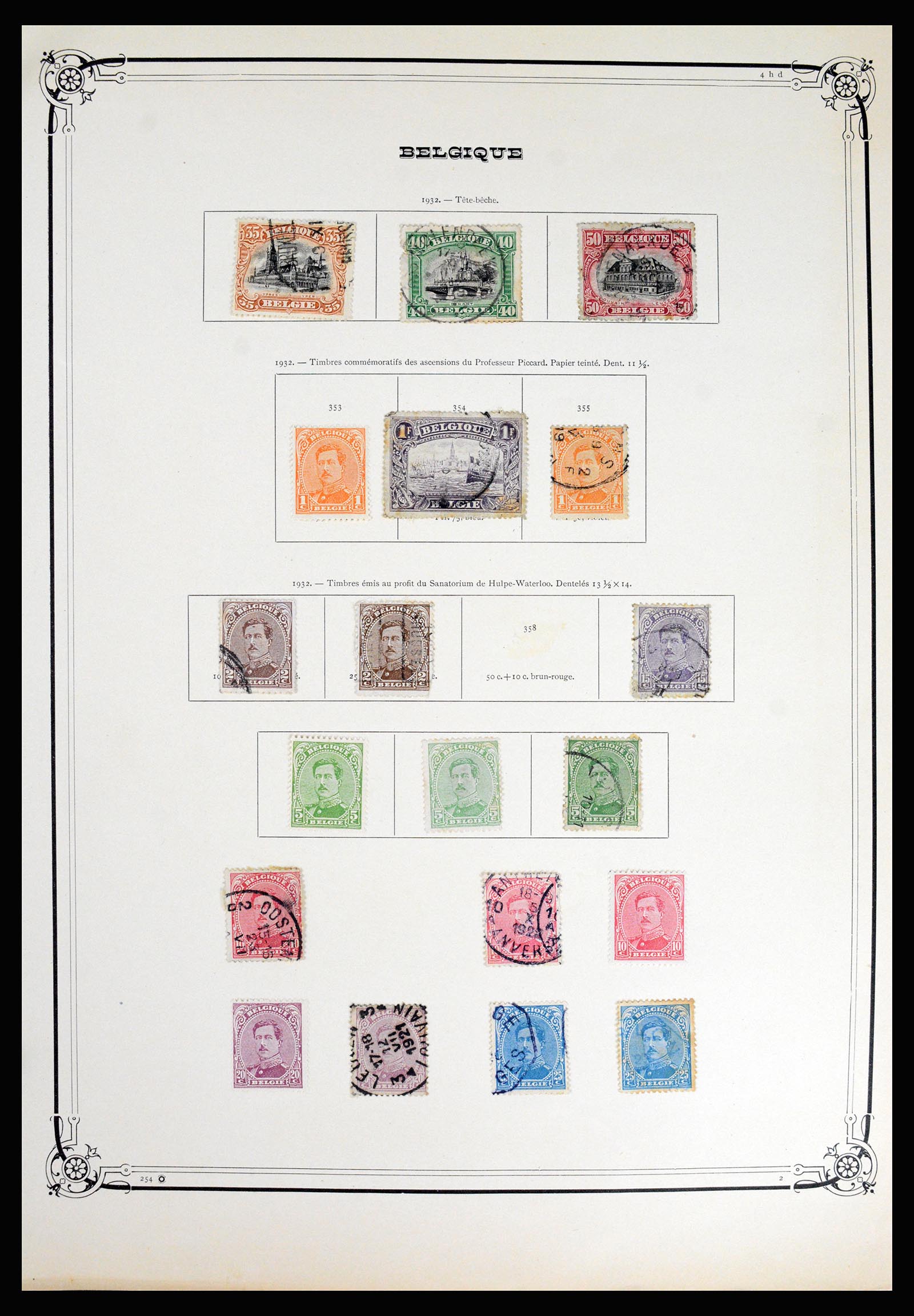 37068 014 - Postzegelverzameling 37068 België 1869-1940.