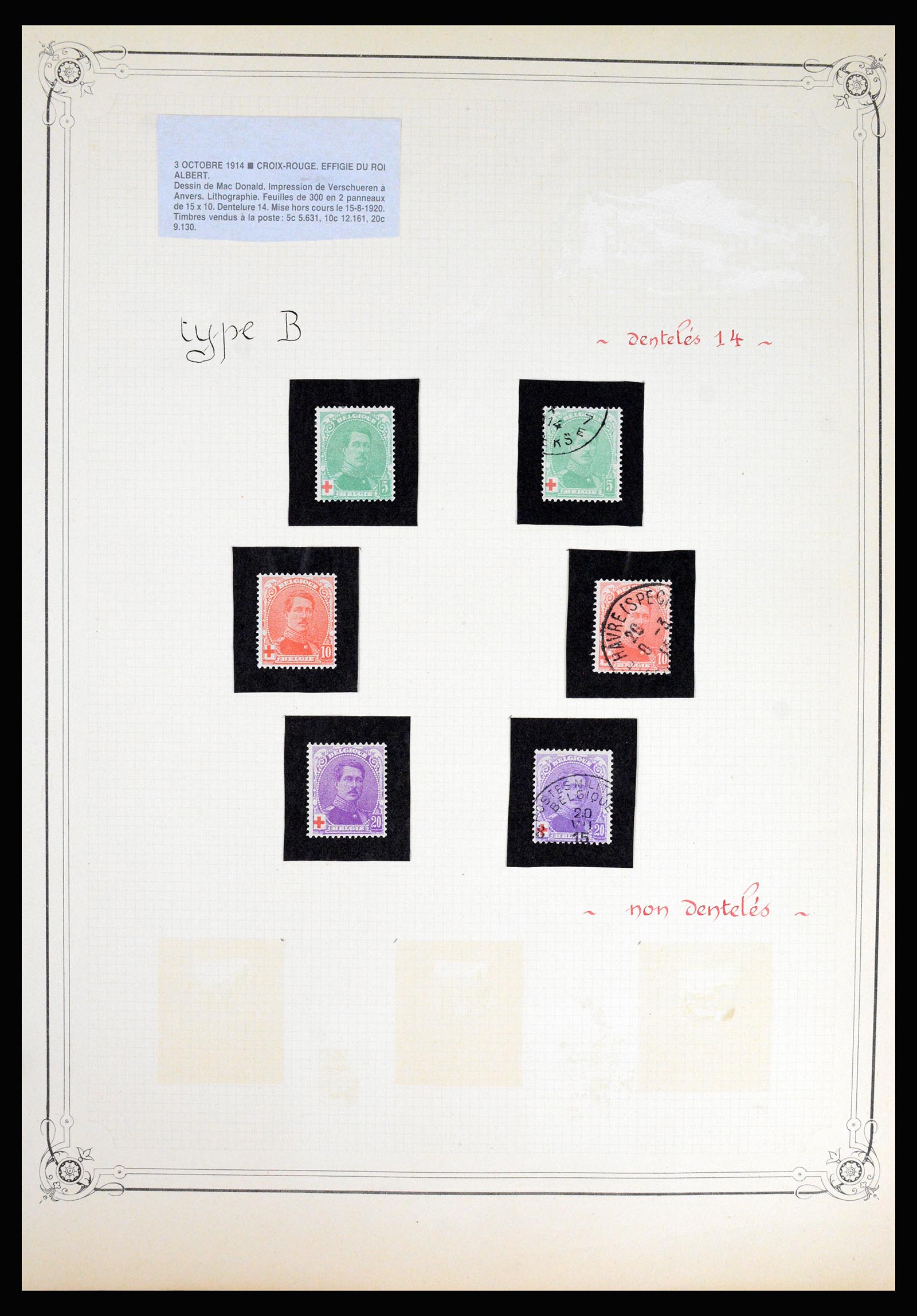 37068 015 - Postzegelverzameling 37068 België 1869-1940.