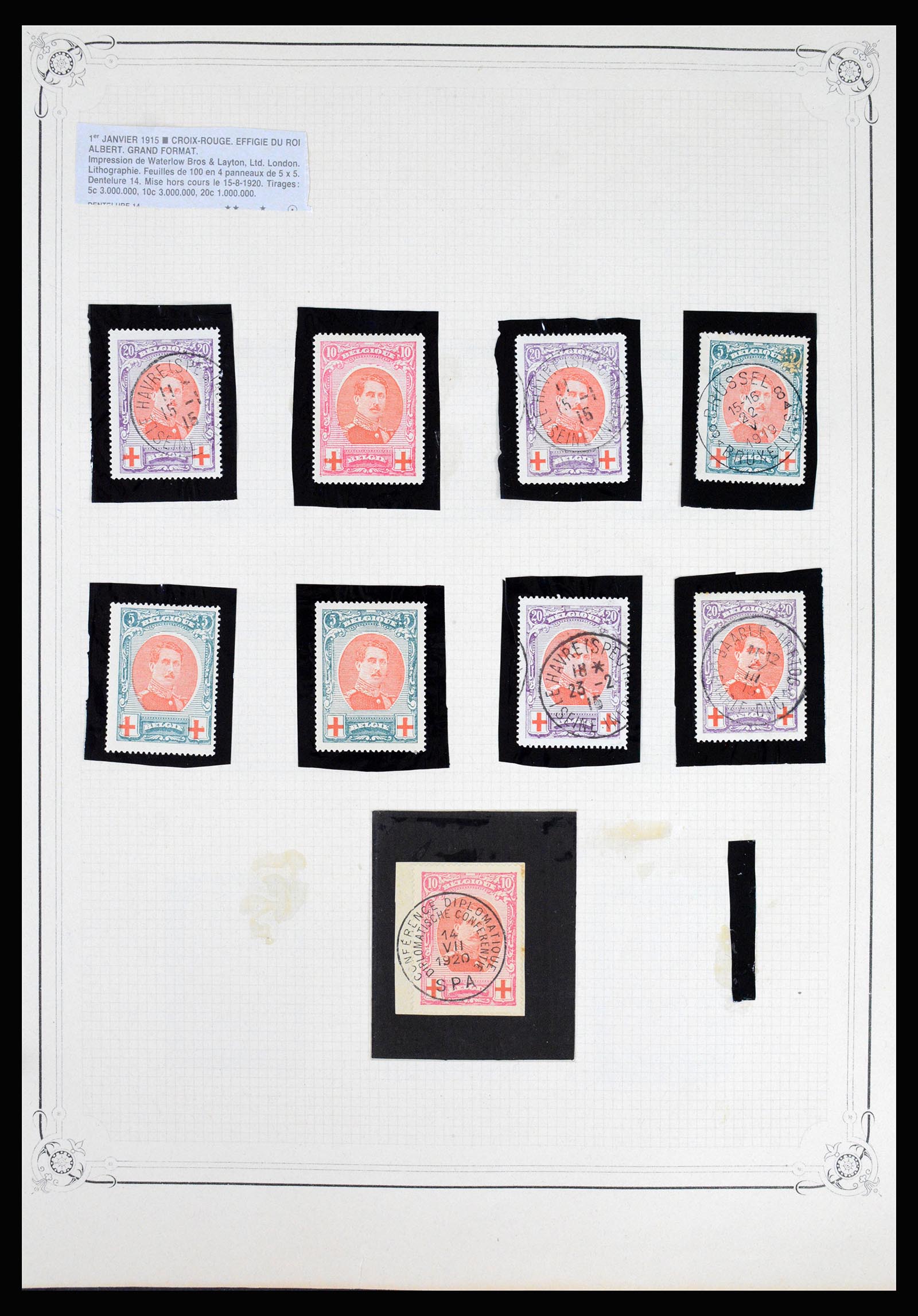 37068 017 - Postzegelverzameling 37068 België 1869-1940.