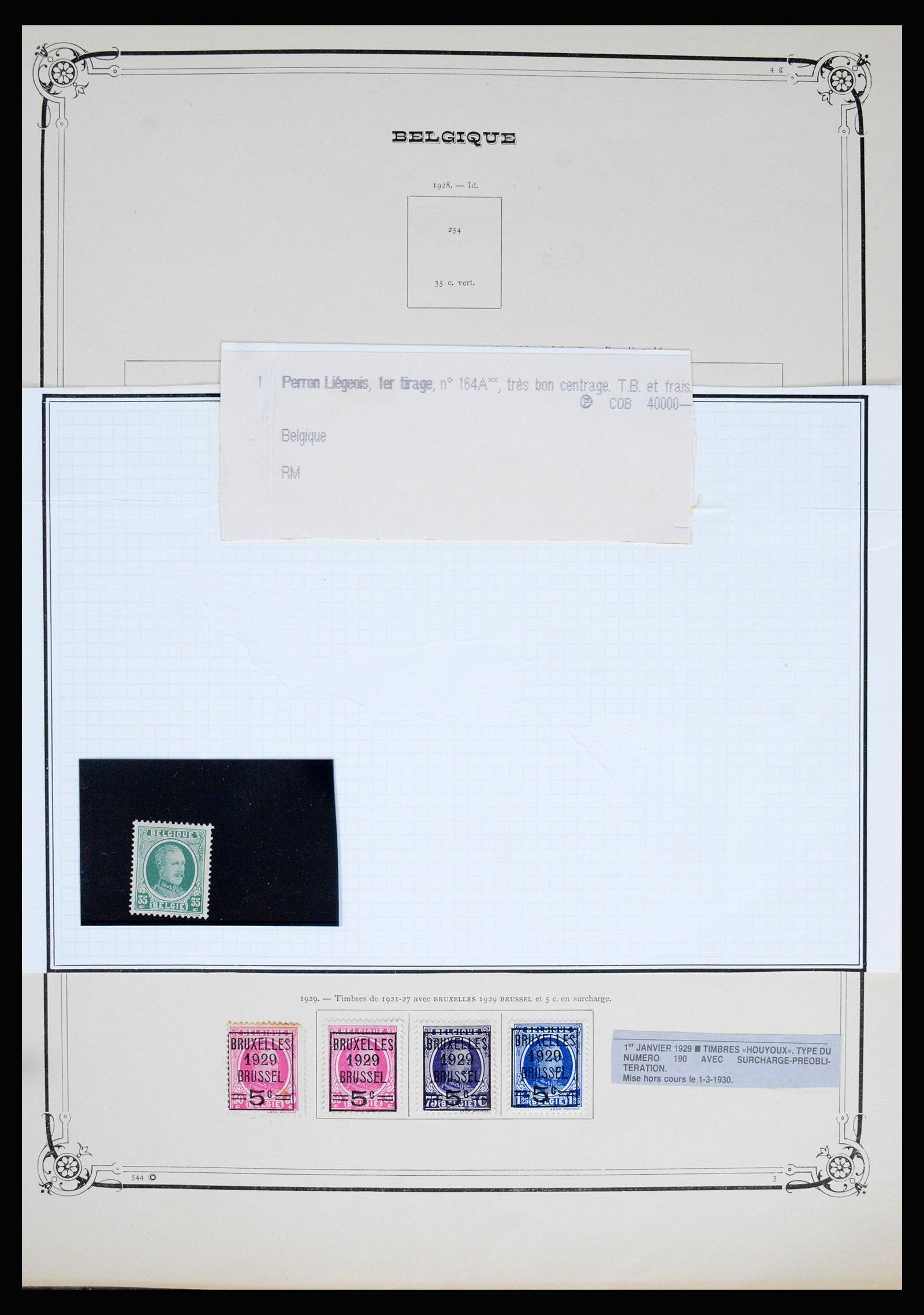 37068 025 - Postzegelverzameling 37068 België 1869-1940.