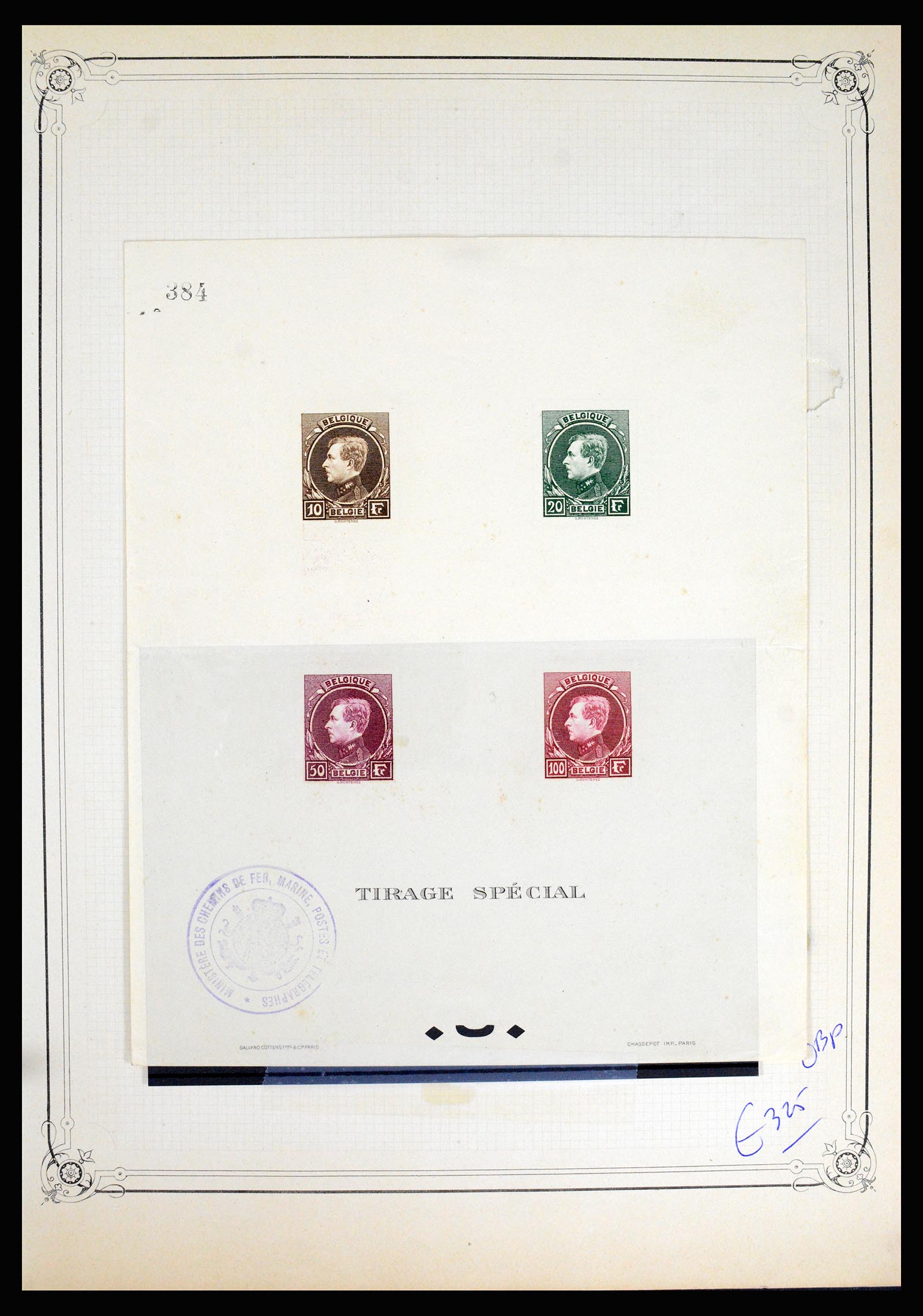 37068 028 - Postzegelverzameling 37068 België 1869-1940.