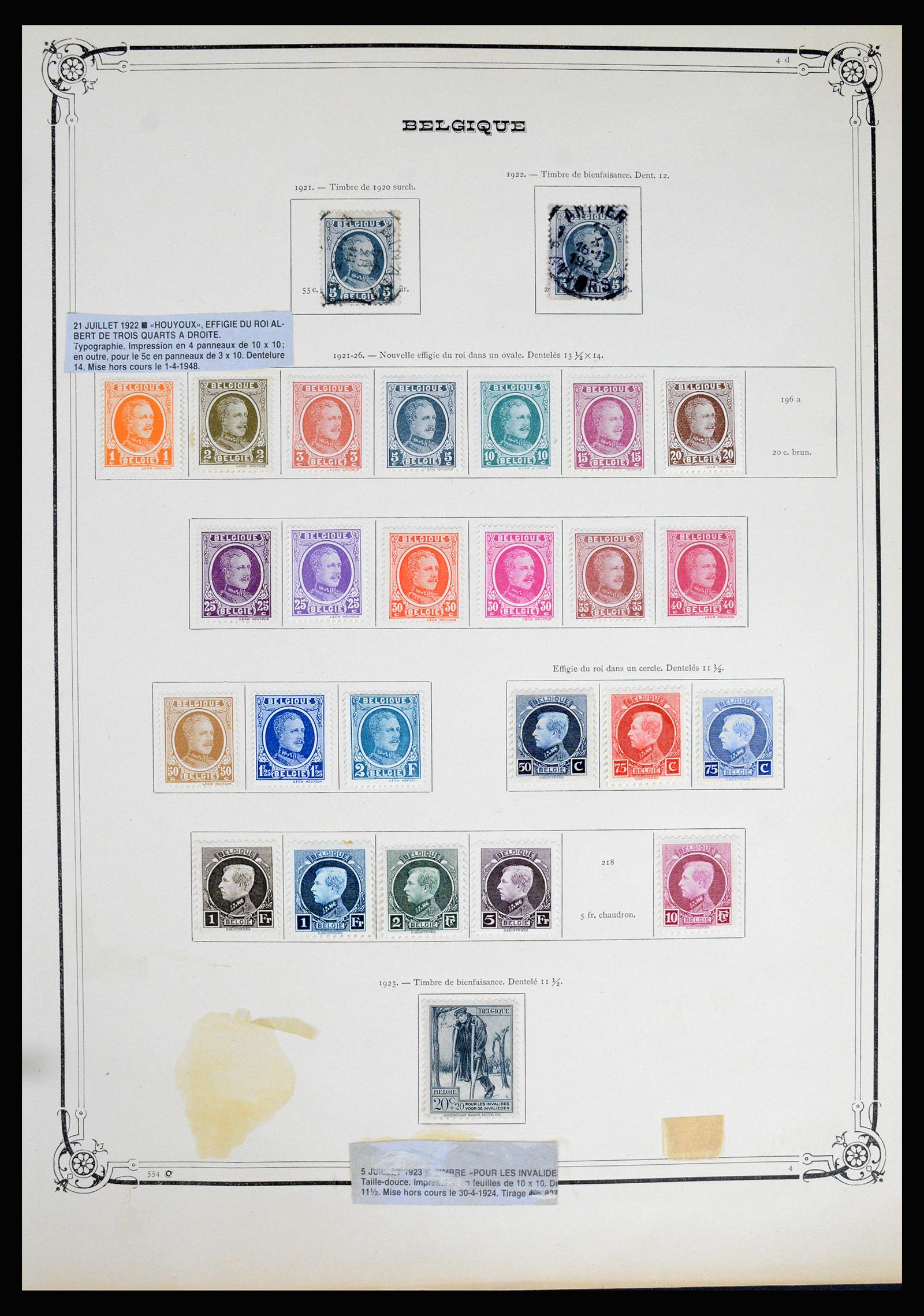 37068 031 - Postzegelverzameling 37068 België 1869-1940.