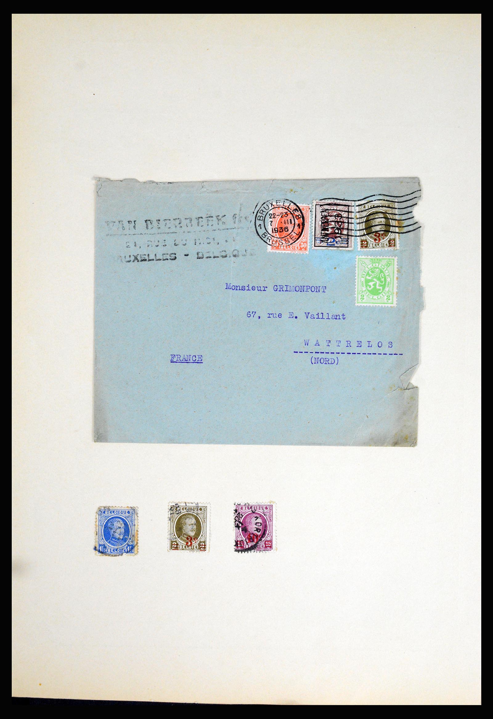 37068 036 - Postzegelverzameling 37068 België 1869-1940.