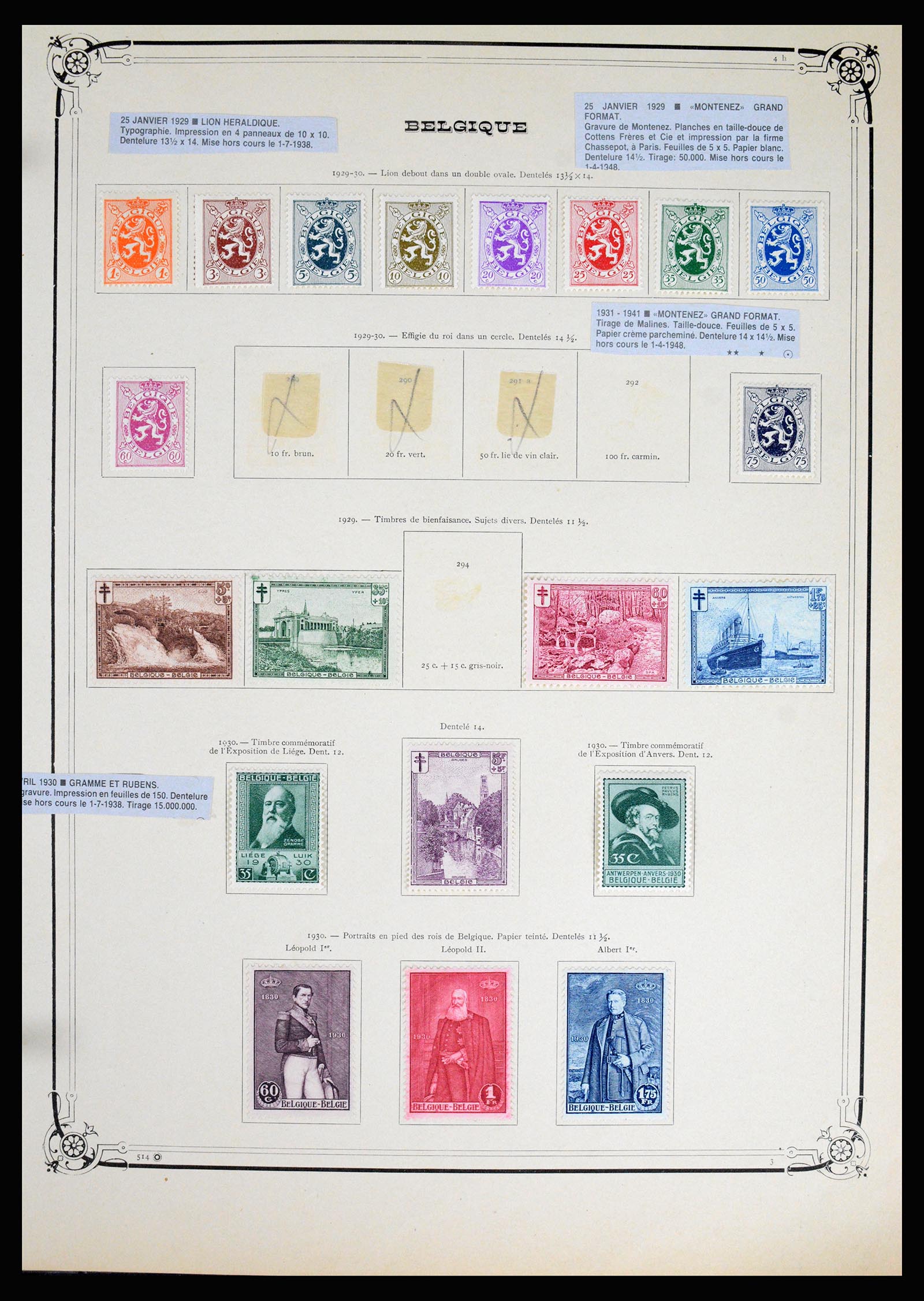 37068 047 - Postzegelverzameling 37068 België 1869-1940.