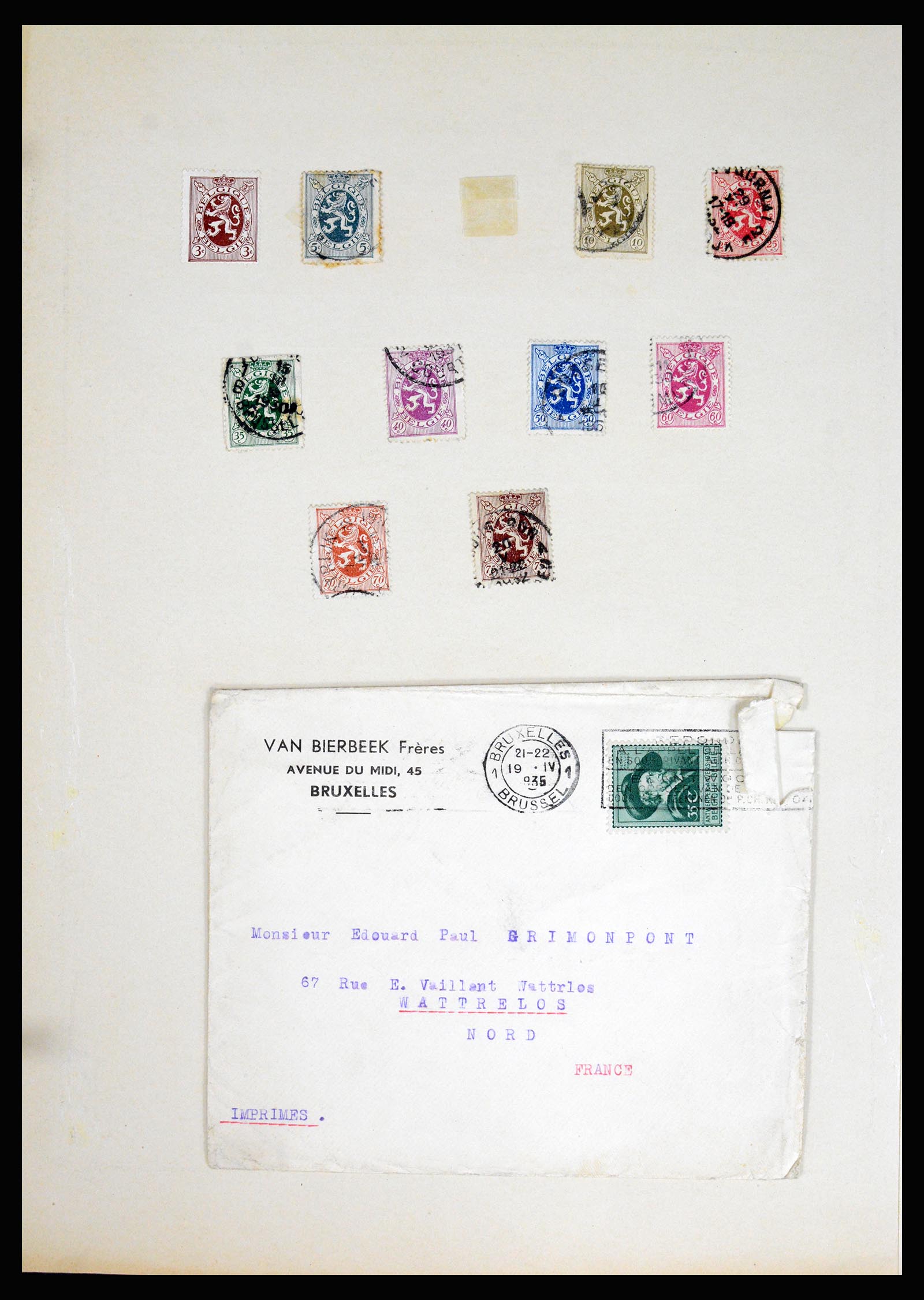 37068 048 - Postzegelverzameling 37068 België 1869-1940.