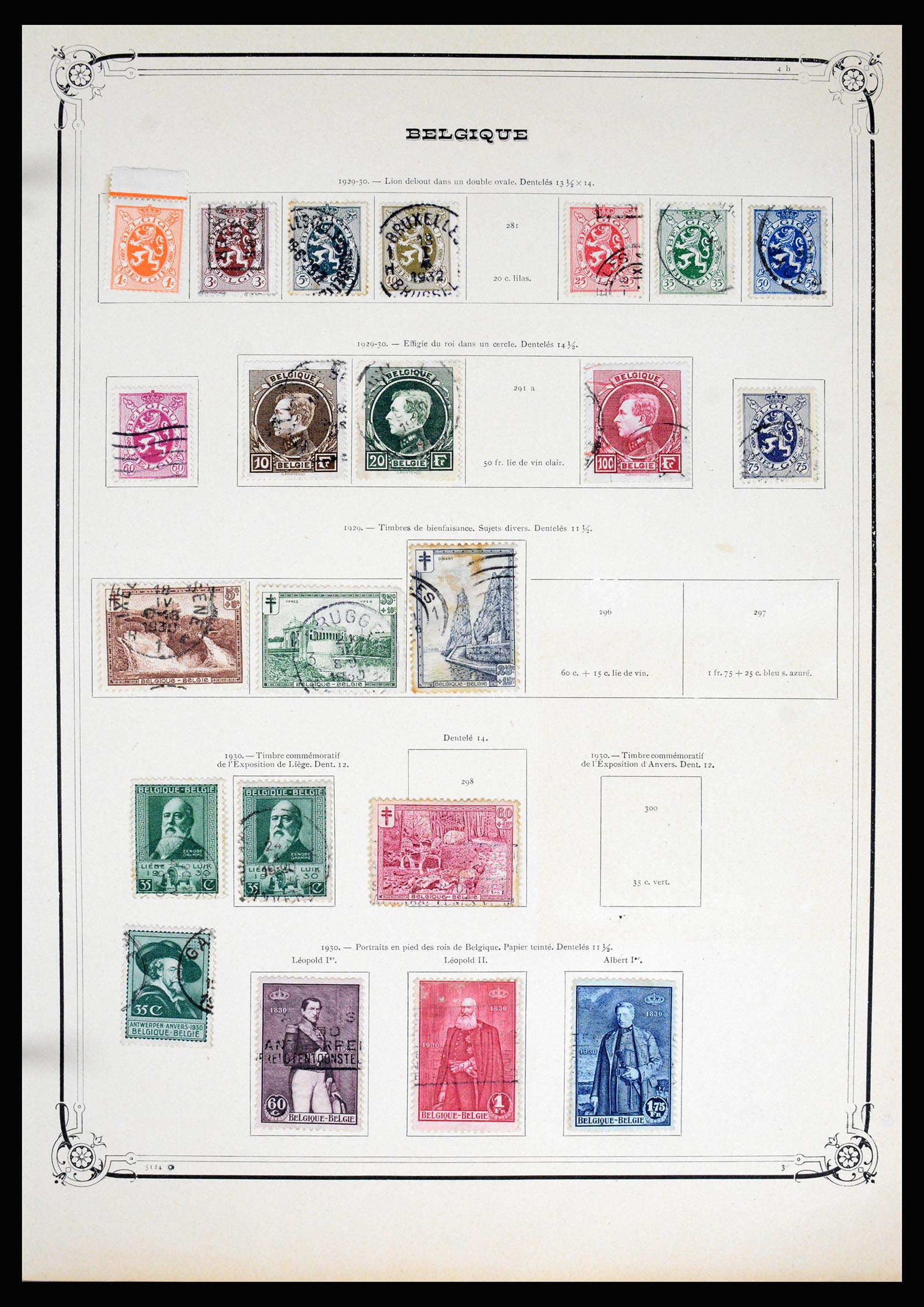 37068 050 - Postzegelverzameling 37068 België 1869-1940.